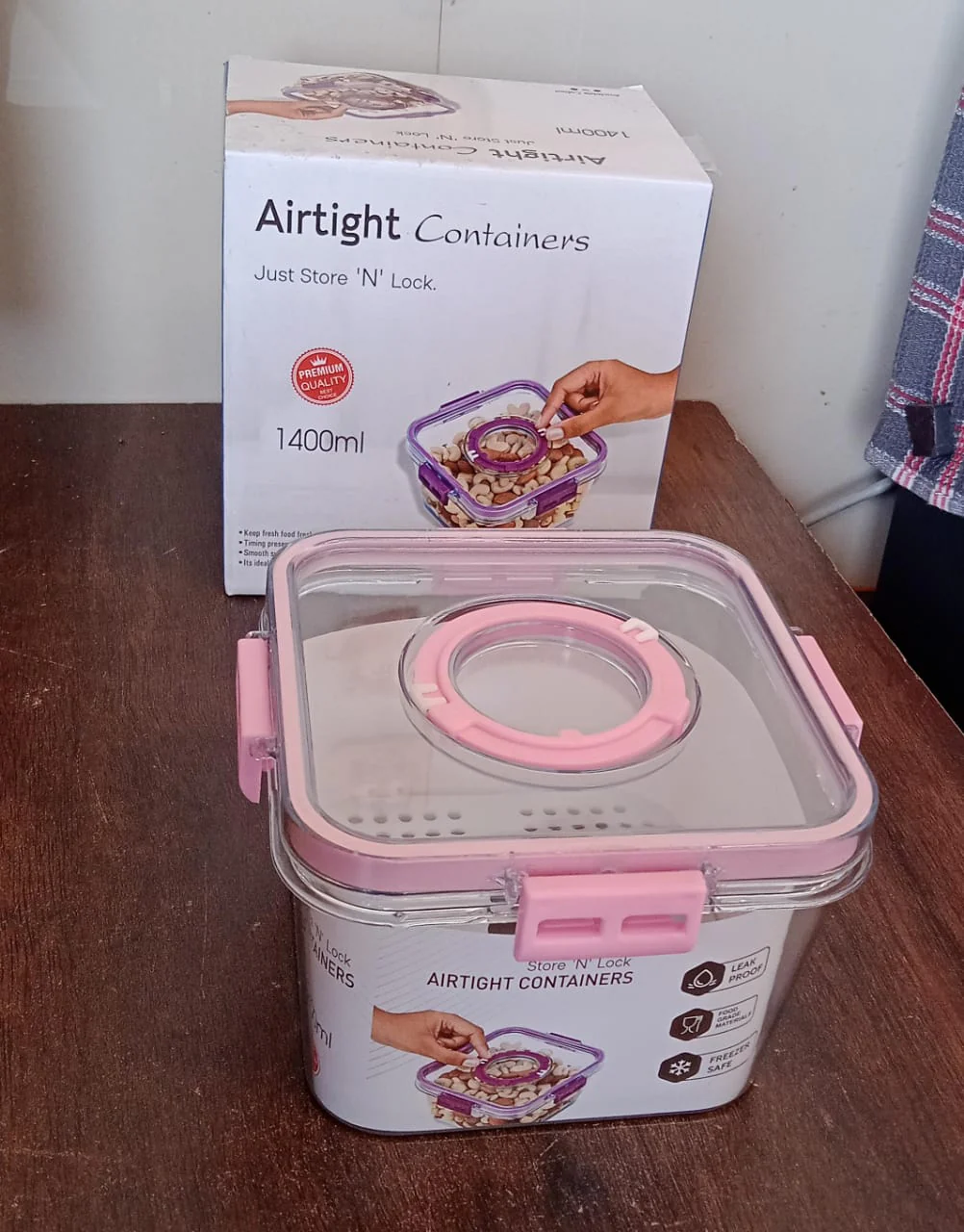 High Quality Plastic Food Storage ContainerFood Box (1400ML) - Image 8
