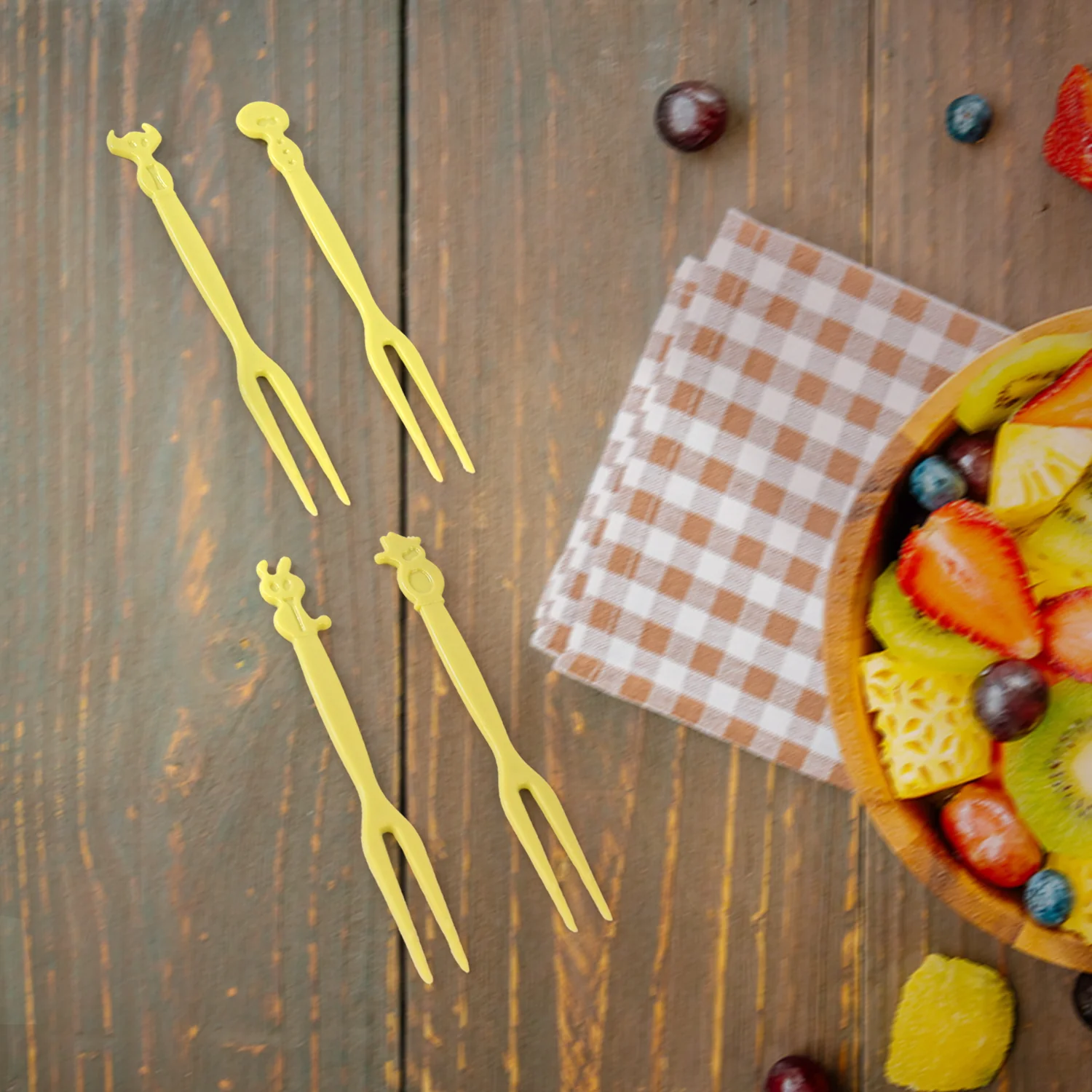 Plastic Fruit Forks Cake Dessert Forks Mini Forks (50 Pcs Set) - Image 4