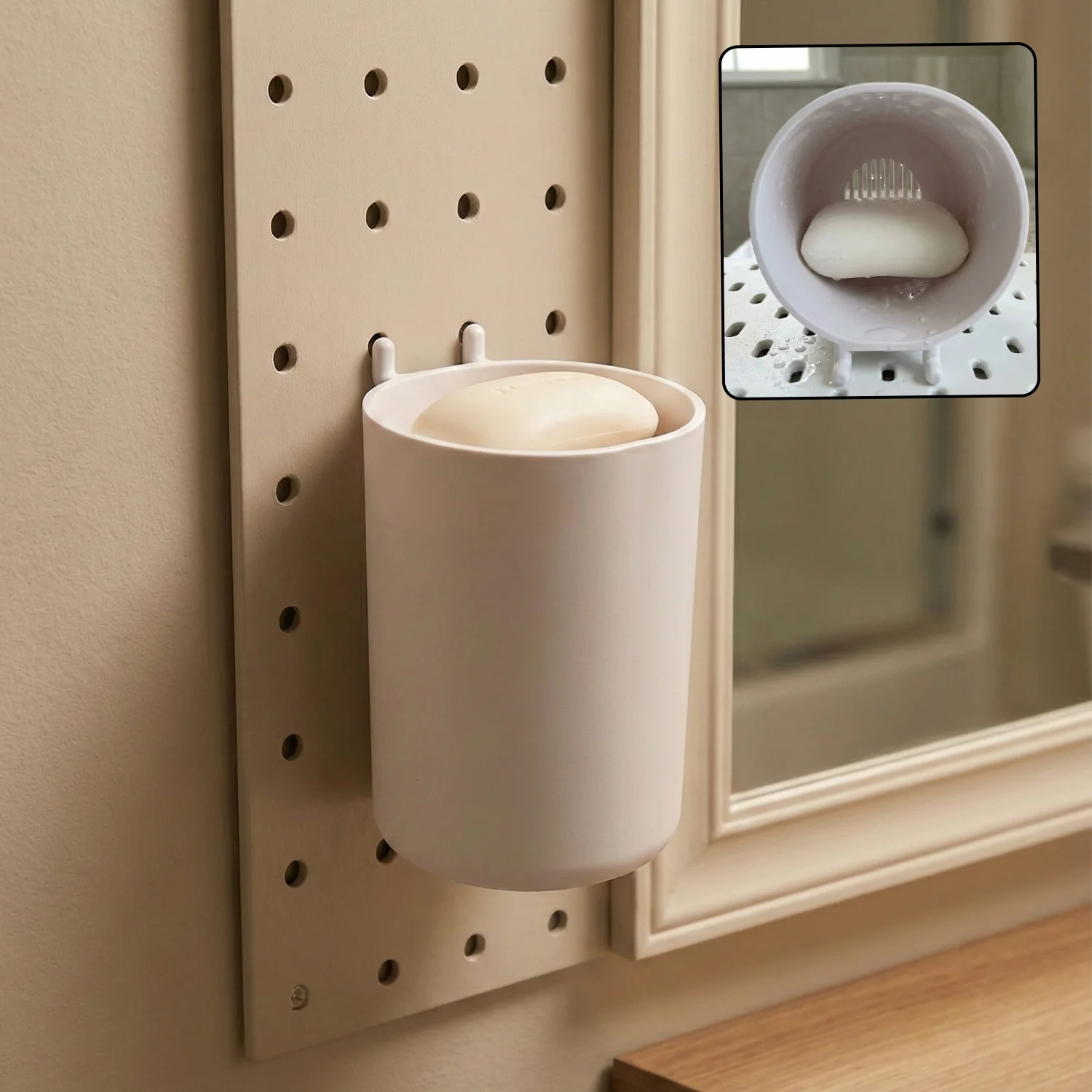 Plastic Glass Shape Soap Box with Drainage (1 Pc) - Image 4