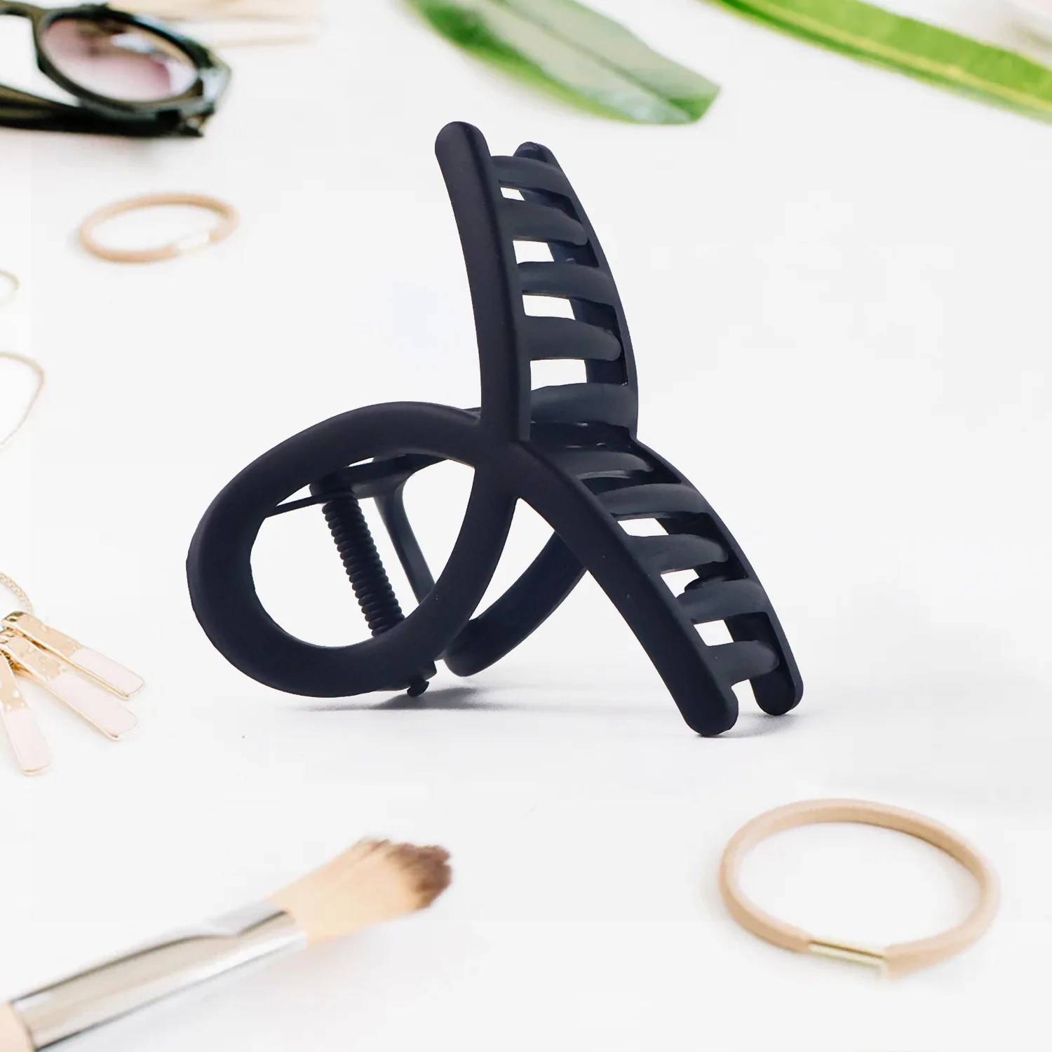 Plastic Hair Clamp Grip, Simple Matte Hair Barrette Clamp (12 Pc /  Mix Design) - Image 6