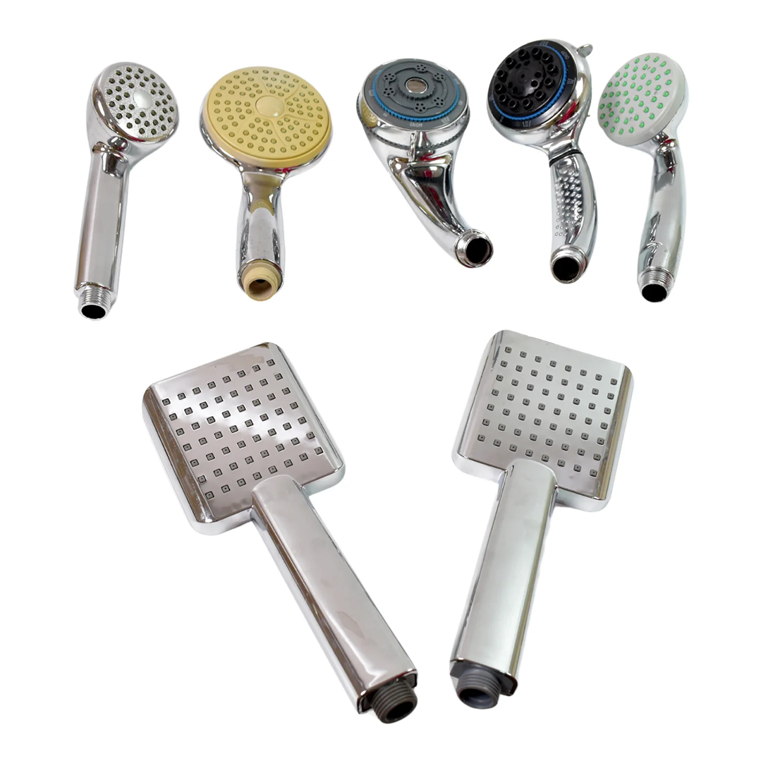 Plastic High Pressure Handheld Shower Head (1 Pc / Mix Design & Size) - Image 5