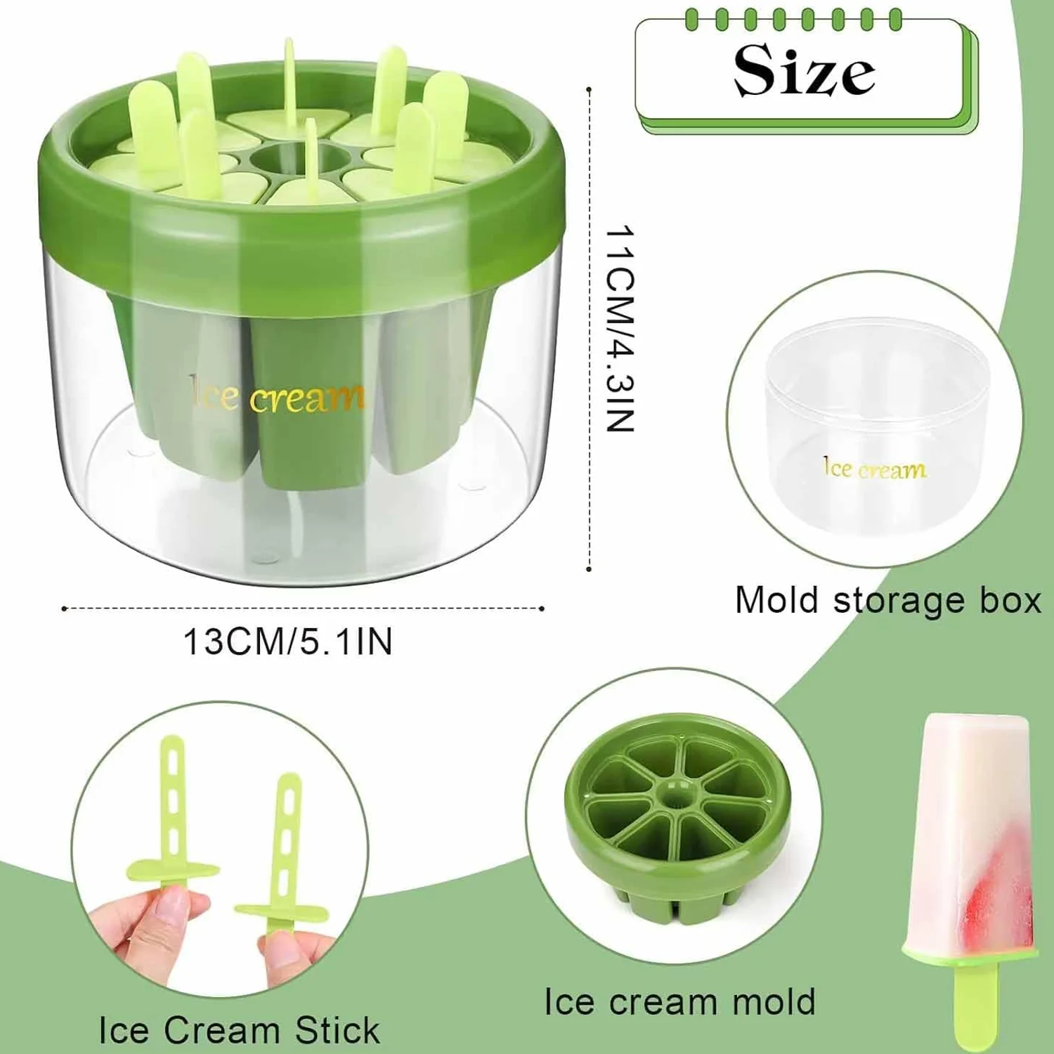Plastic Ice Candy Maker 8 Mold Set - Image 6