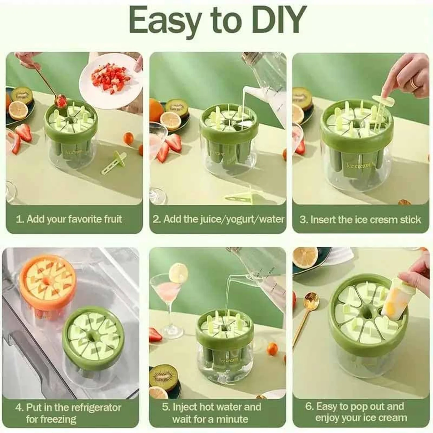 Plastic Ice Candy Maker 8 Mold Set - Image 7