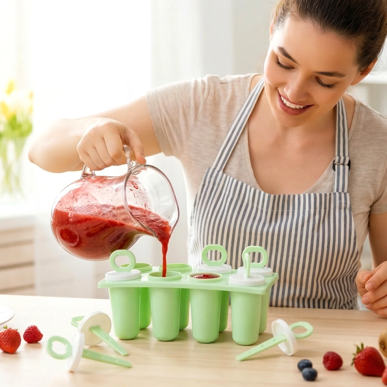 Prexo Plastic Ice Cream Popsicle Maker (8 Pc Set) - Image 5