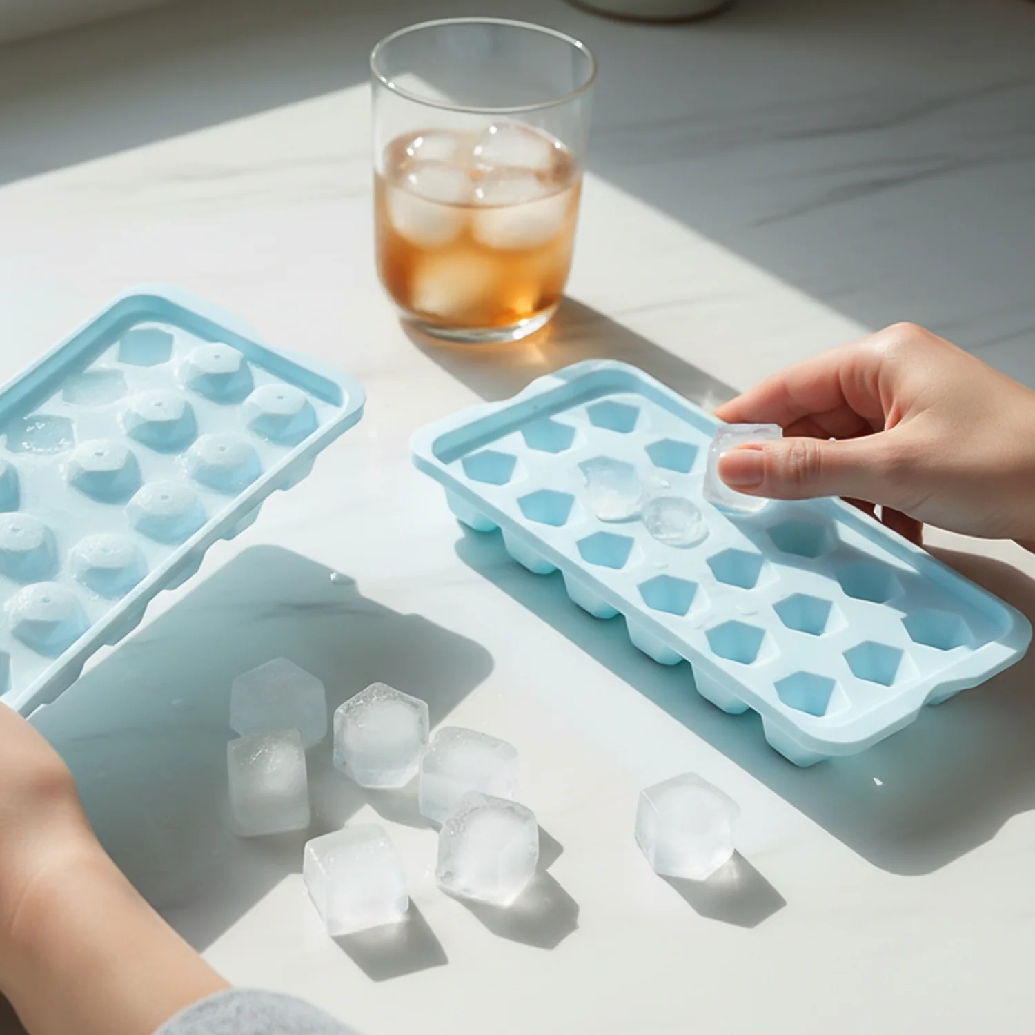 Plastic Ice Cube Tray Multi Grid Ice Maker Tray (1 Pc) - Image 4