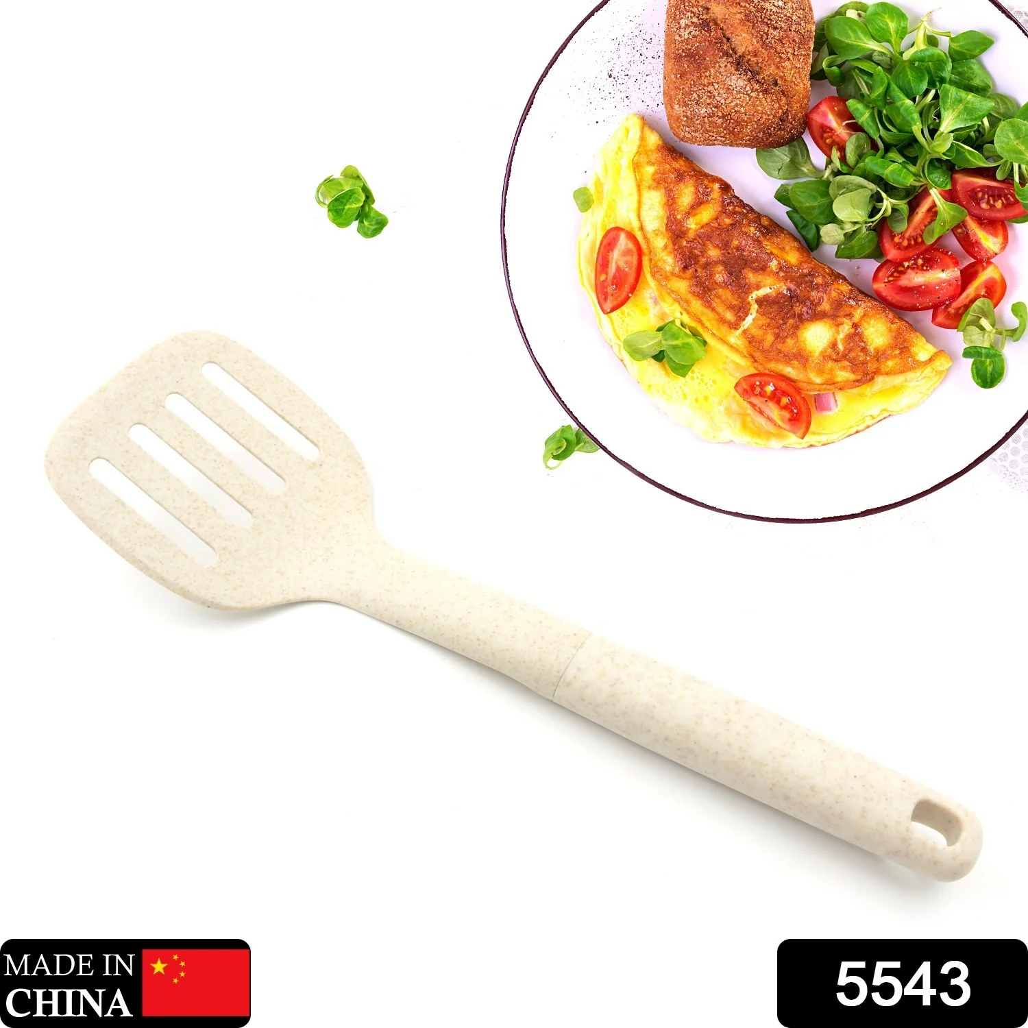 Plastic Kitchen Accessories Skimmer, Spatula Spoon & Soup Spoon Heat Resistant  Non Stick Spoons Kitchen Cookware Items Heat Resistant Plastic Kitchen Utensils for Cooking, BPA FREE Gadgets for Non-Stick Cookware (1 Pc ) - Image 2