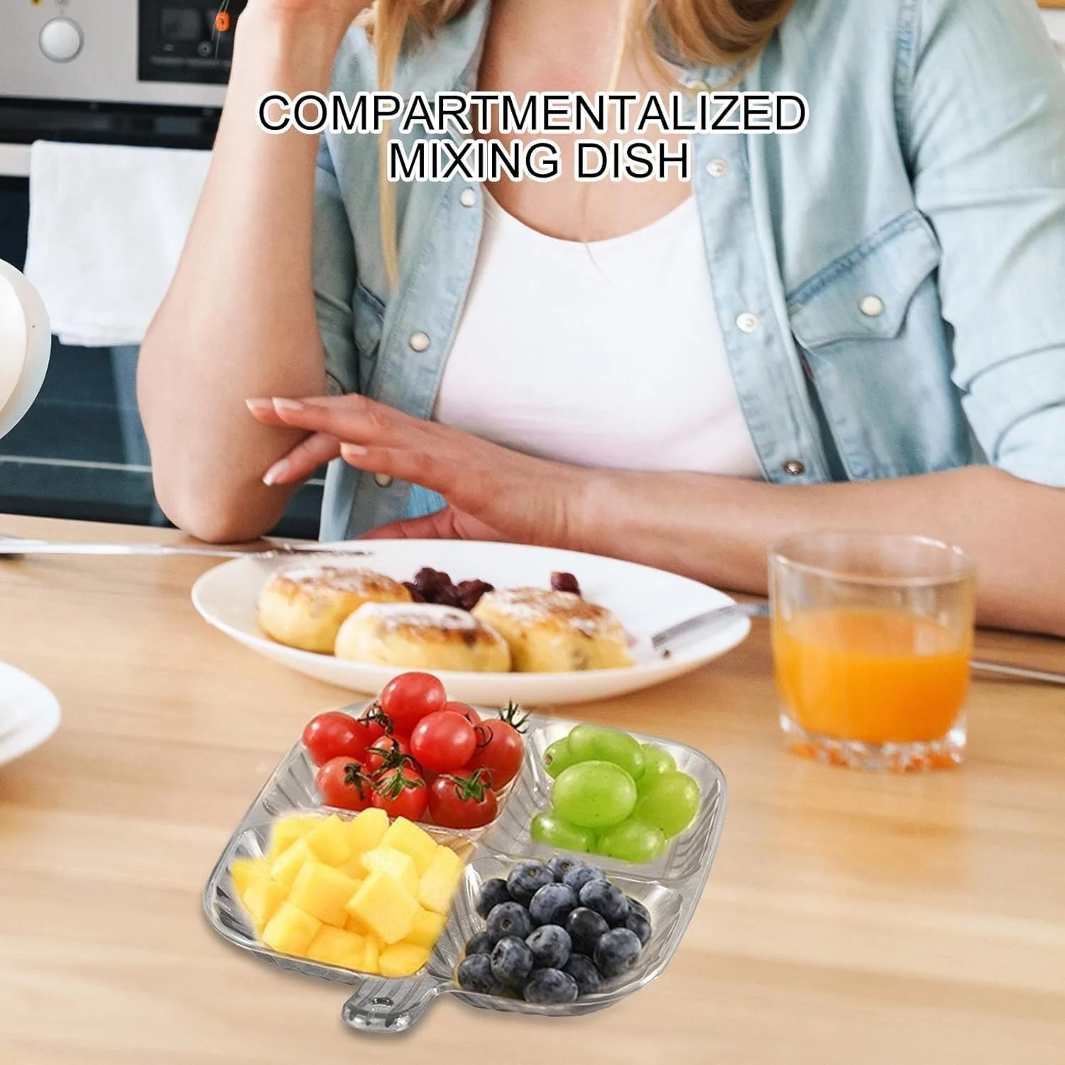 Plastic Kitchen Trays for Serving (4 Compartment / 1 Pc) - Image 13