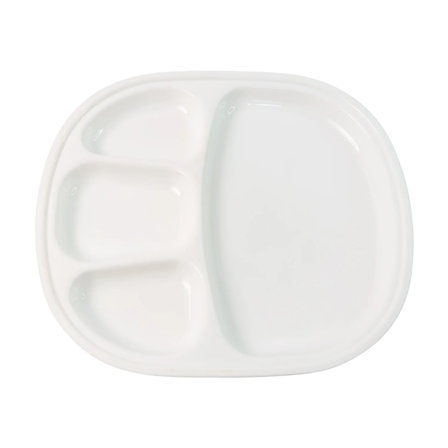 Plastic Large Compartment Dinner Plate / Thali with 4 Sections - Image 5