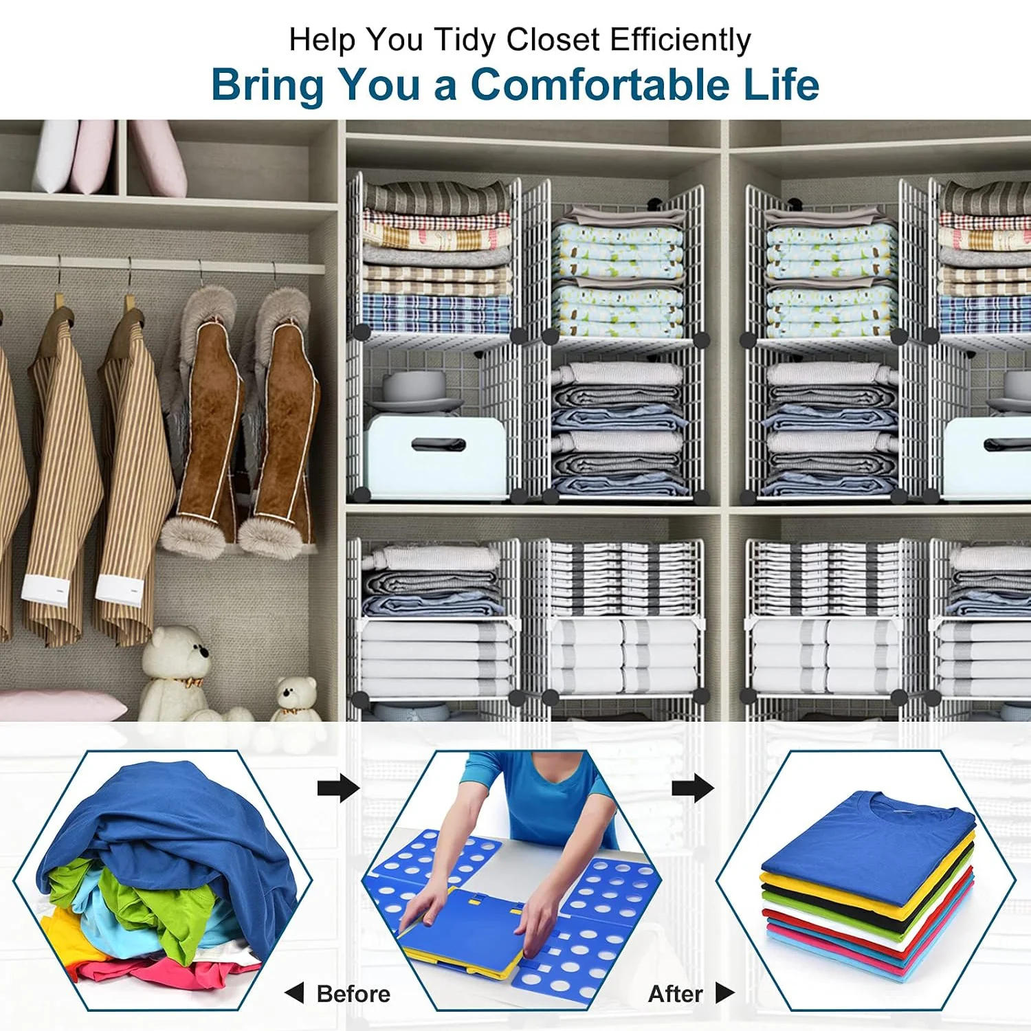 Plastic Large Folding Clothes Board (1 Set) - Image 5