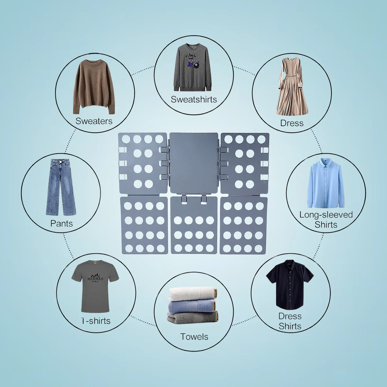Plastic Large Folding Clothes Board (1 Set) - Image 8