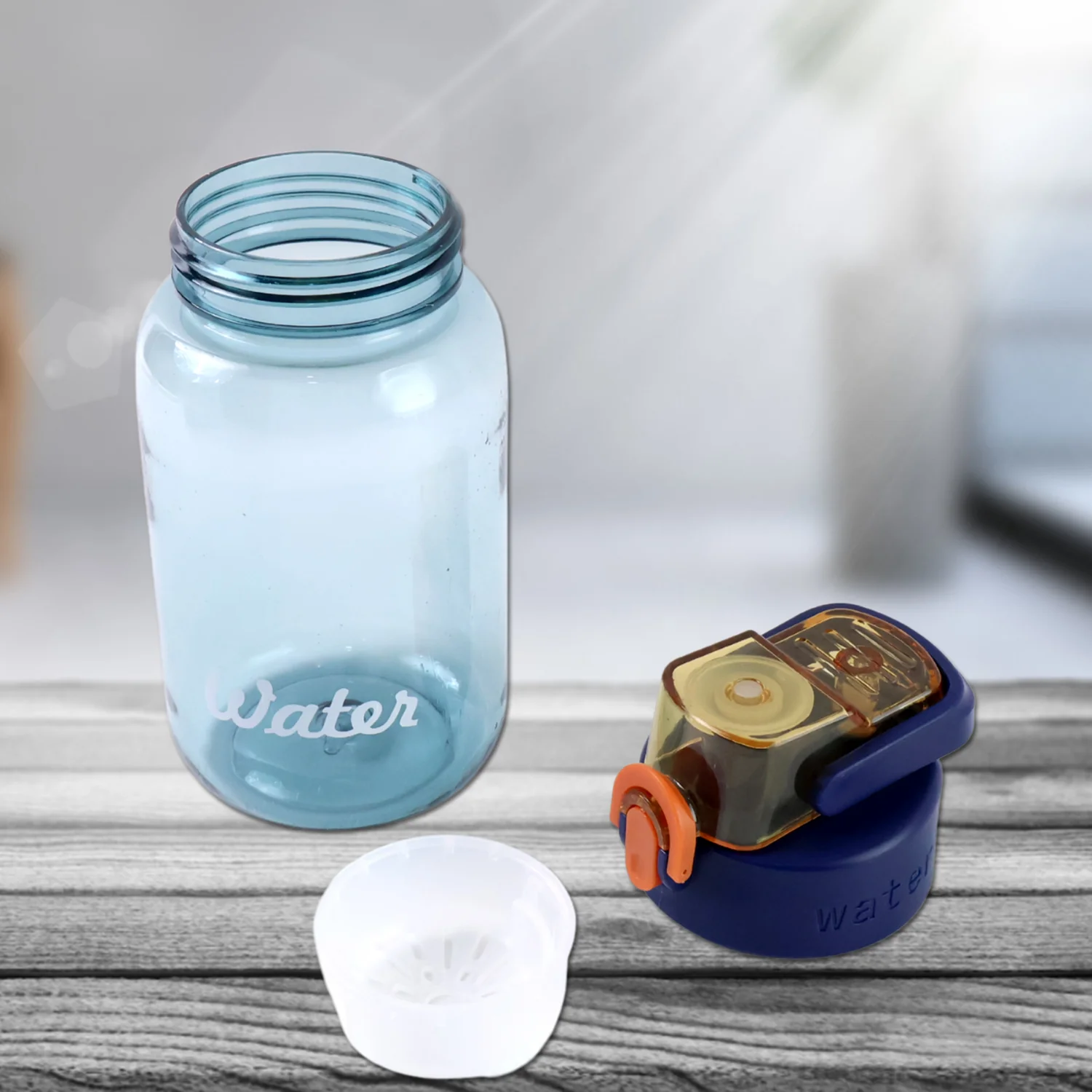 Plastic Leak-Proof Flip Cap & Safty Lock Water Bottle (600ml Approx / 1 Pc) - Image 3