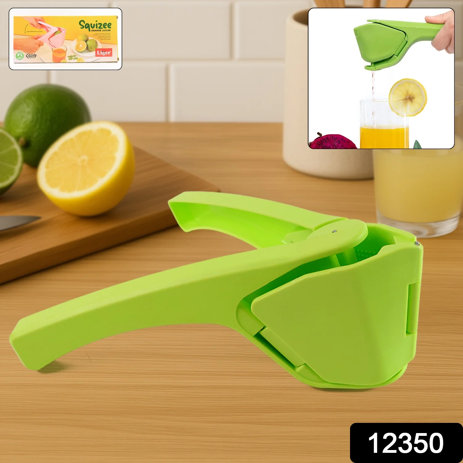 Liger Plastic Manual Handheld Lemon & Orange Squeezer Juice (1 Pc) - Image 2