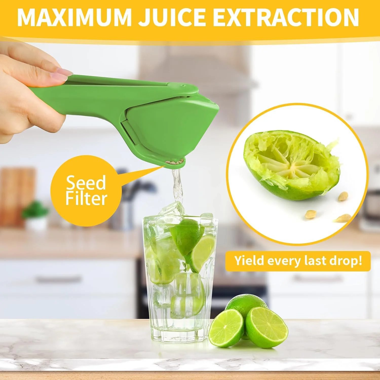 Liger Plastic Manual Handheld Lemon & Orange Squeezer Juice (1 Pc) - Image 6