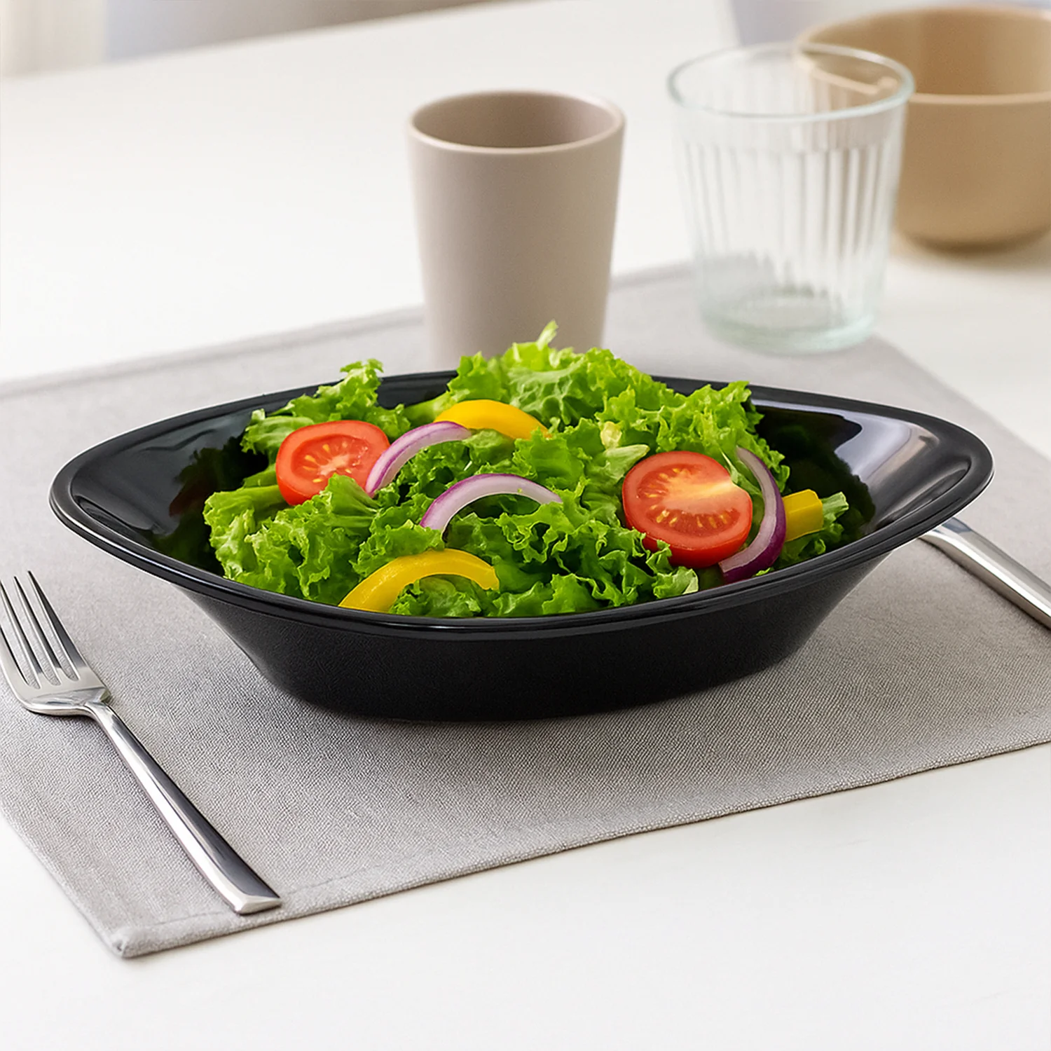 Plastic Marin Serving Bowl – Elegant Oval Deep Bowl (1 Pc / Balck) - Image 4