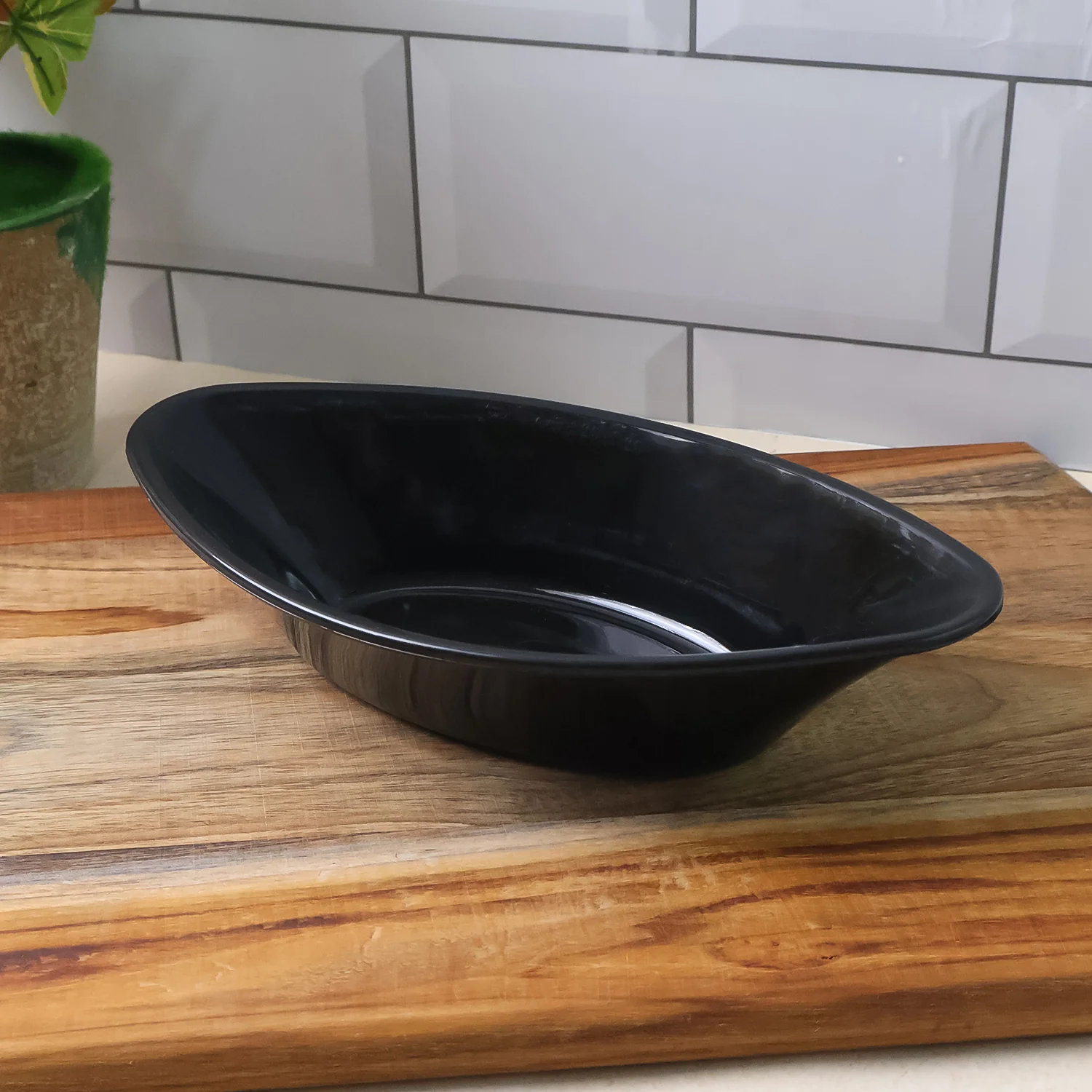 Plastic Marin Serving Bowl – Elegant Oval Deep Bowl (1 Pc / Balck) - Image 7