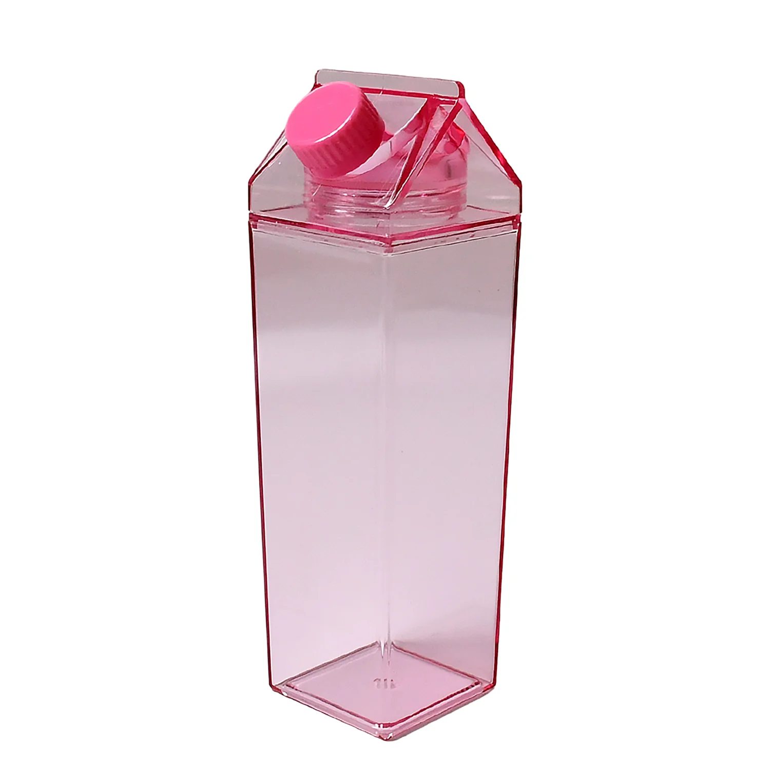 Plastic Milk Carton Colorful Clear Water Bottle, 17 Oz Portable Milk Box - Image 5