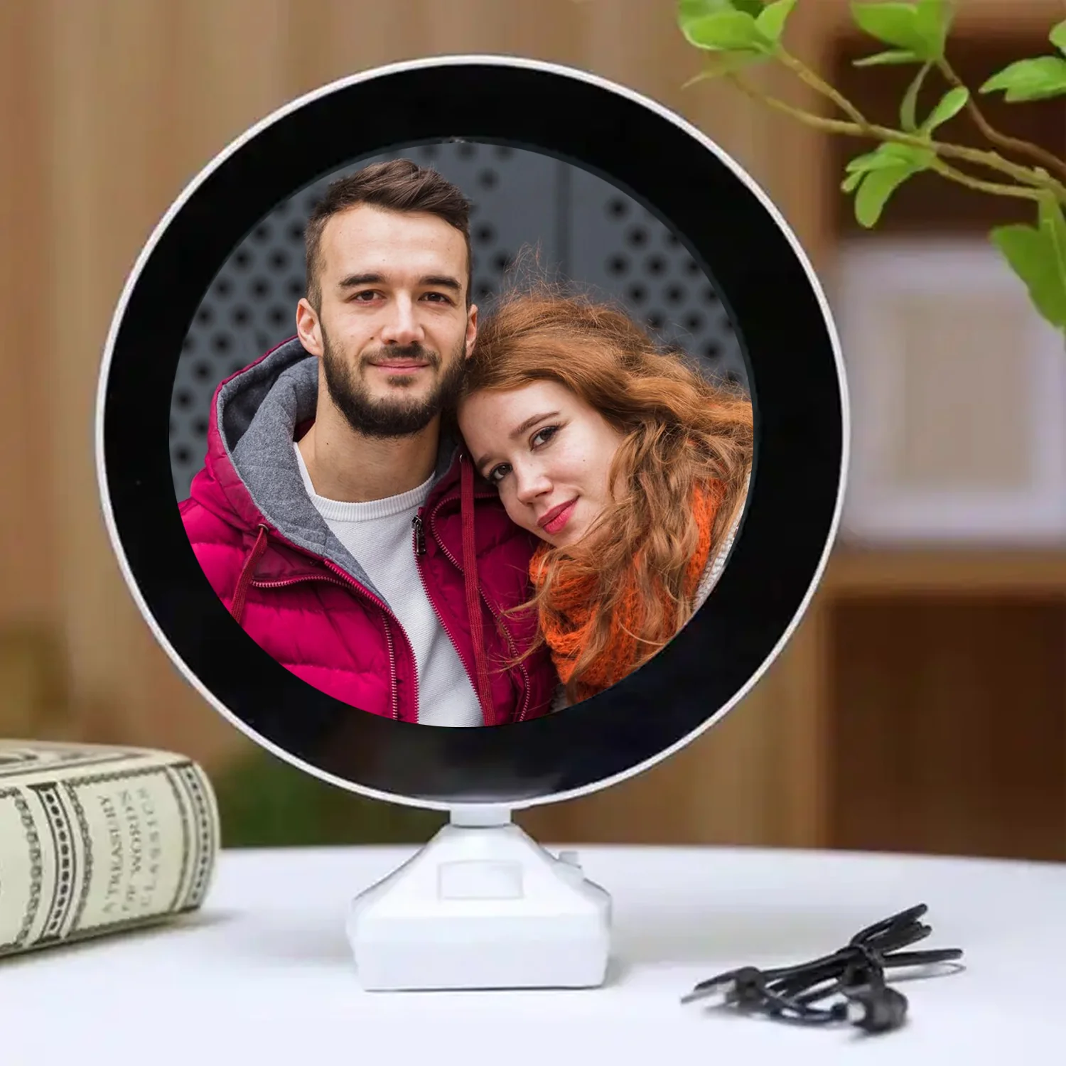 Plastic 2 in 1 Mirror Come Photo Frame with Led Light - Image 4