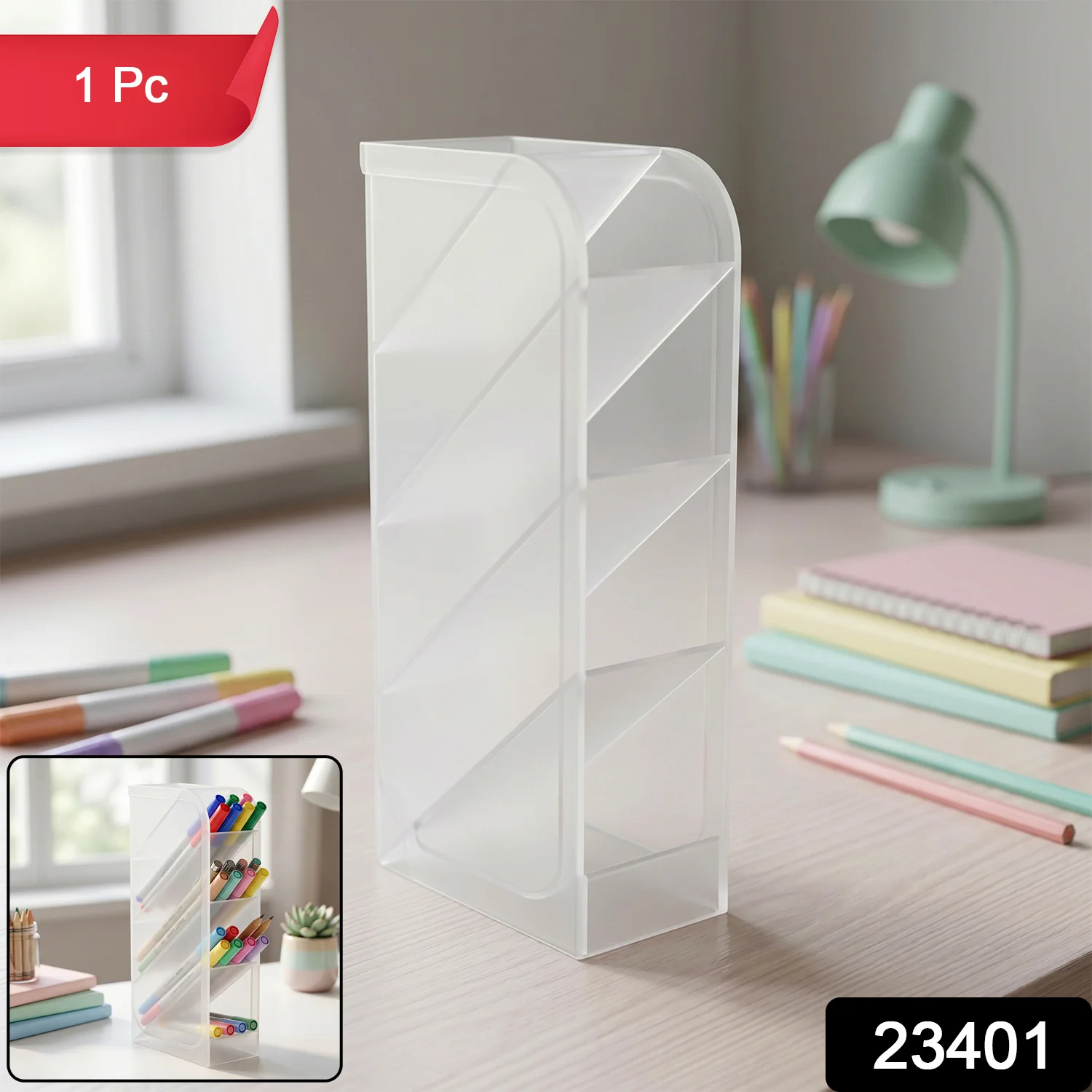 Plastic Multi-Storage Holder – 1 Pc, Perfect for Storing Pens, Markers - Image 2