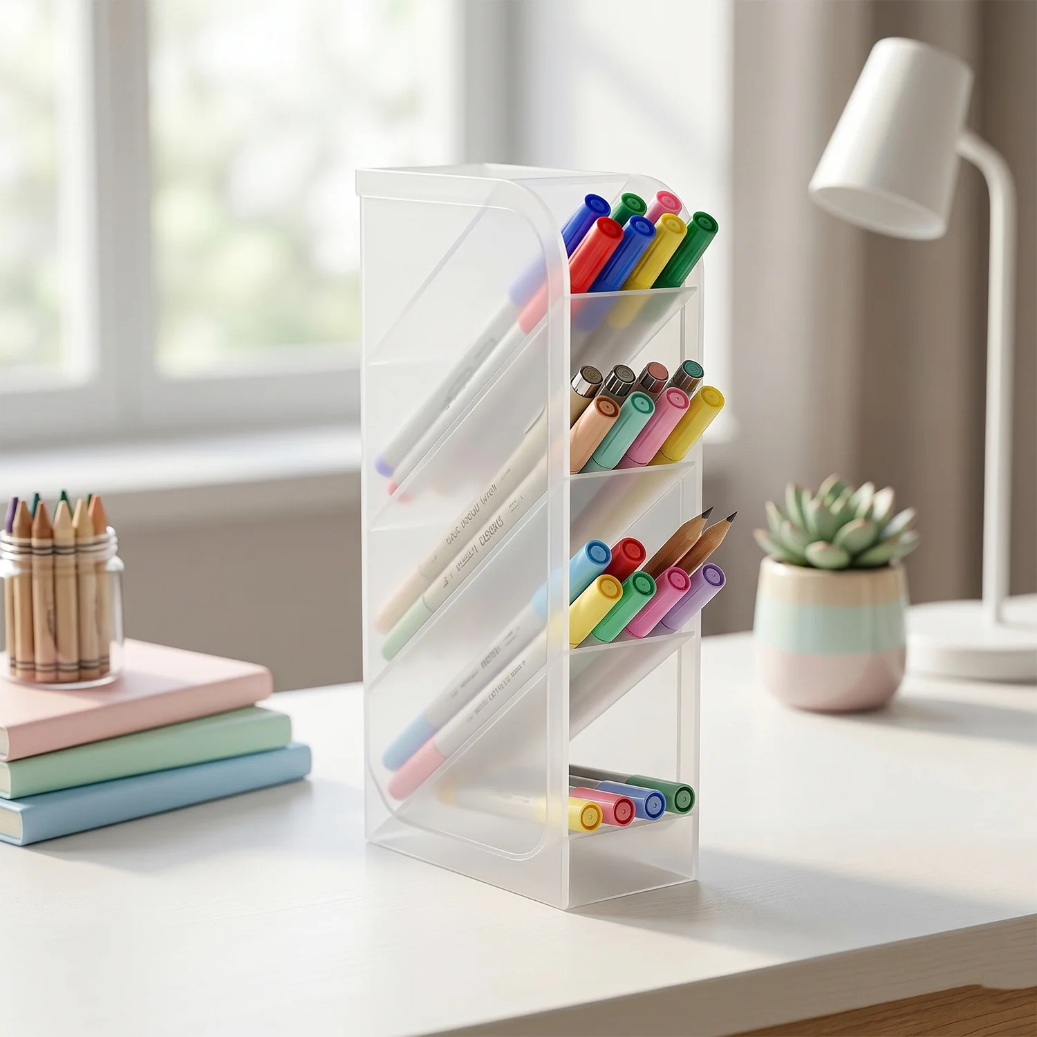 Plastic Multi-Storage Holder – 1 Pc, Perfect for Storing Pens, Markers - Image 3