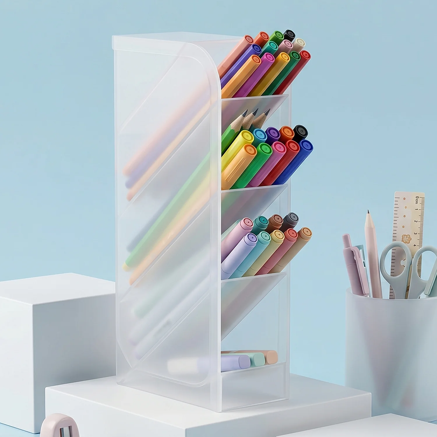 Plastic Multi-Storage Holder – 1 Pc, Perfect for Storing Pens, Markers - Image 4