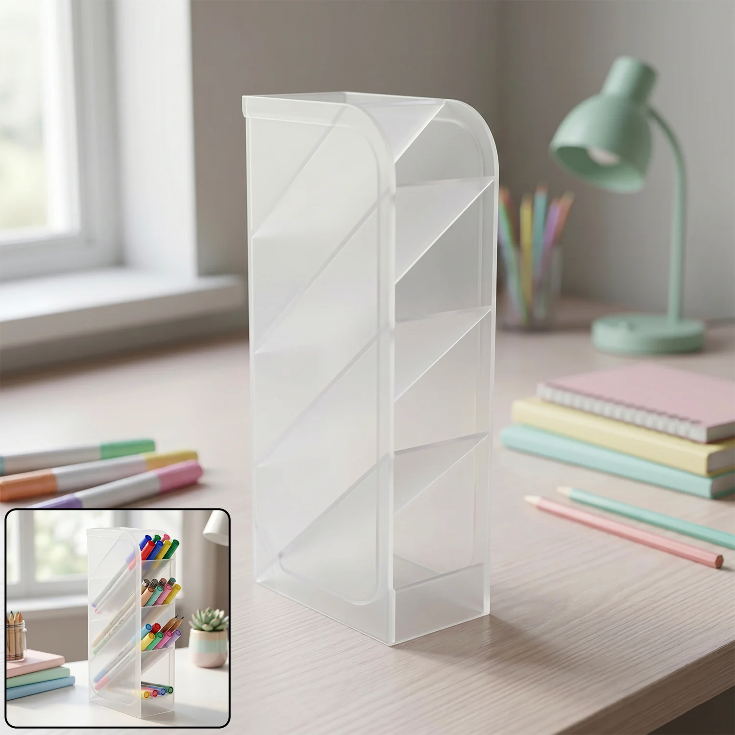 Plastic Multi-Storage Holder – 1 Pc, Perfect for Storing Pens, Markers - Image 7