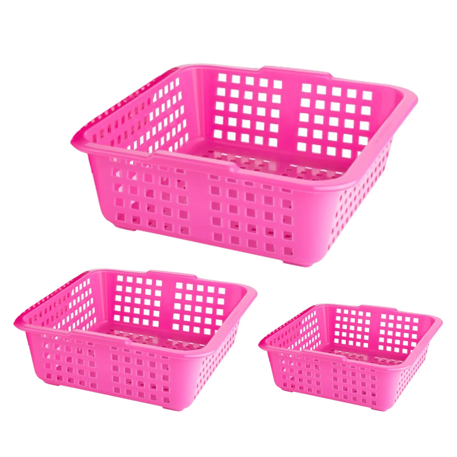 Plastic Multiple Size Cane Fruit Baskets (3 Size Large, Medium, Small) - Image 4