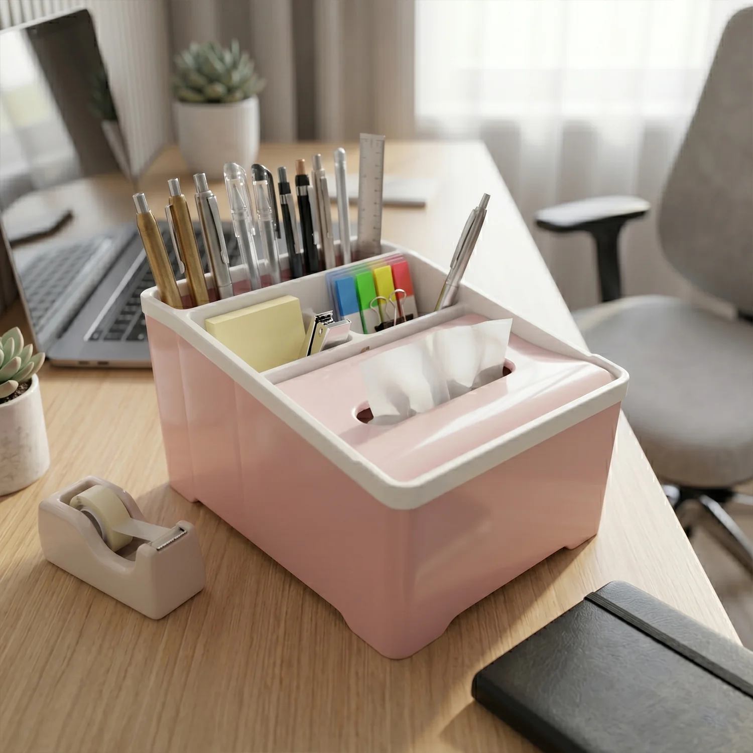 Plastic Multipurpose Storage Organizer Box with Compartments - Image 3
