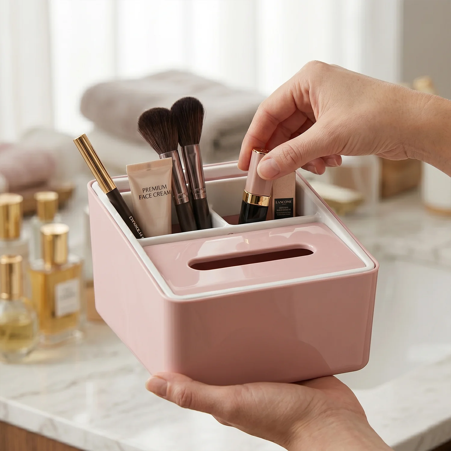Plastic Multipurpose Storage Organizer Box with Compartments - Image 7