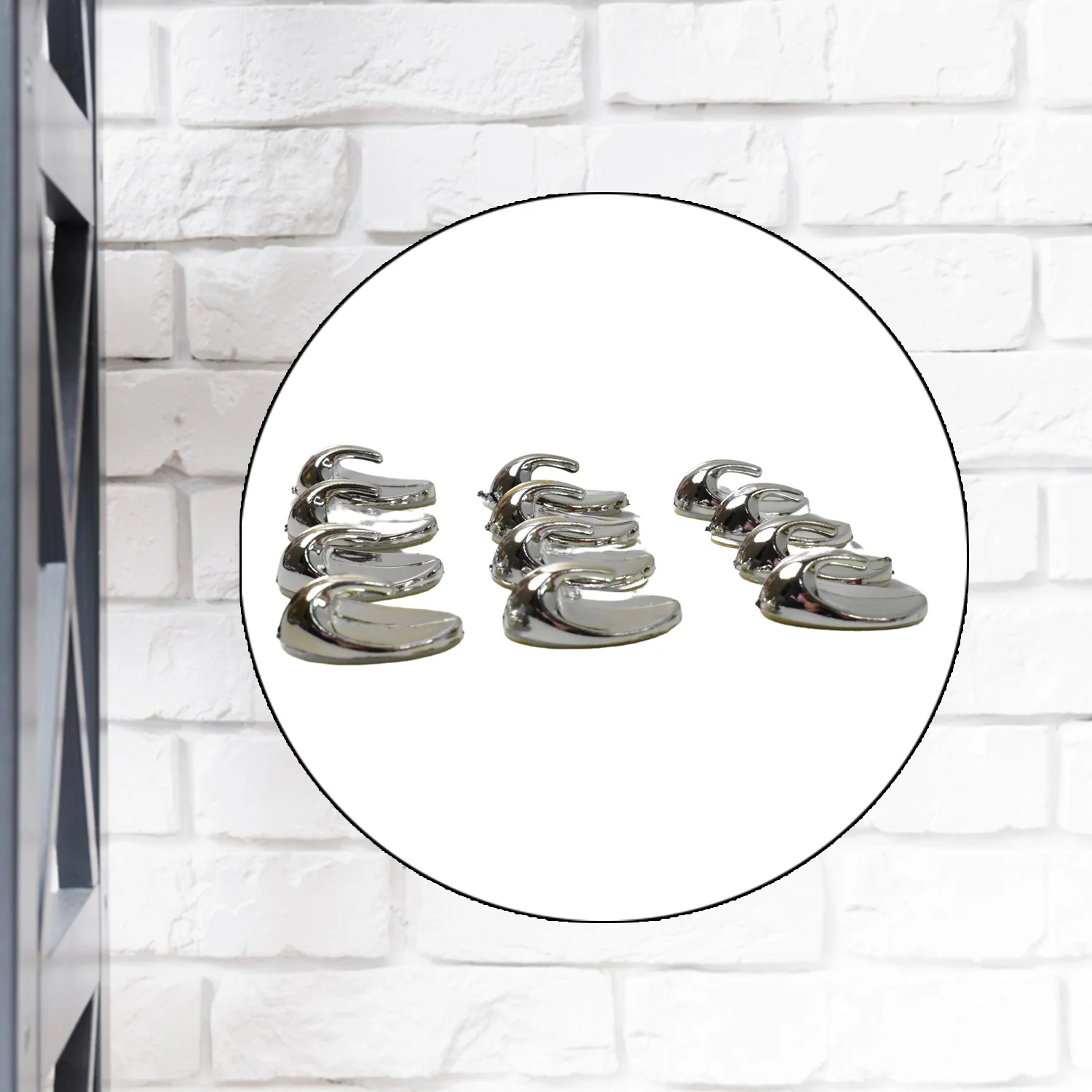 Plastic Multipurpose Wall hanging hook (12 Pcs Set / Mix Design) - Image 6