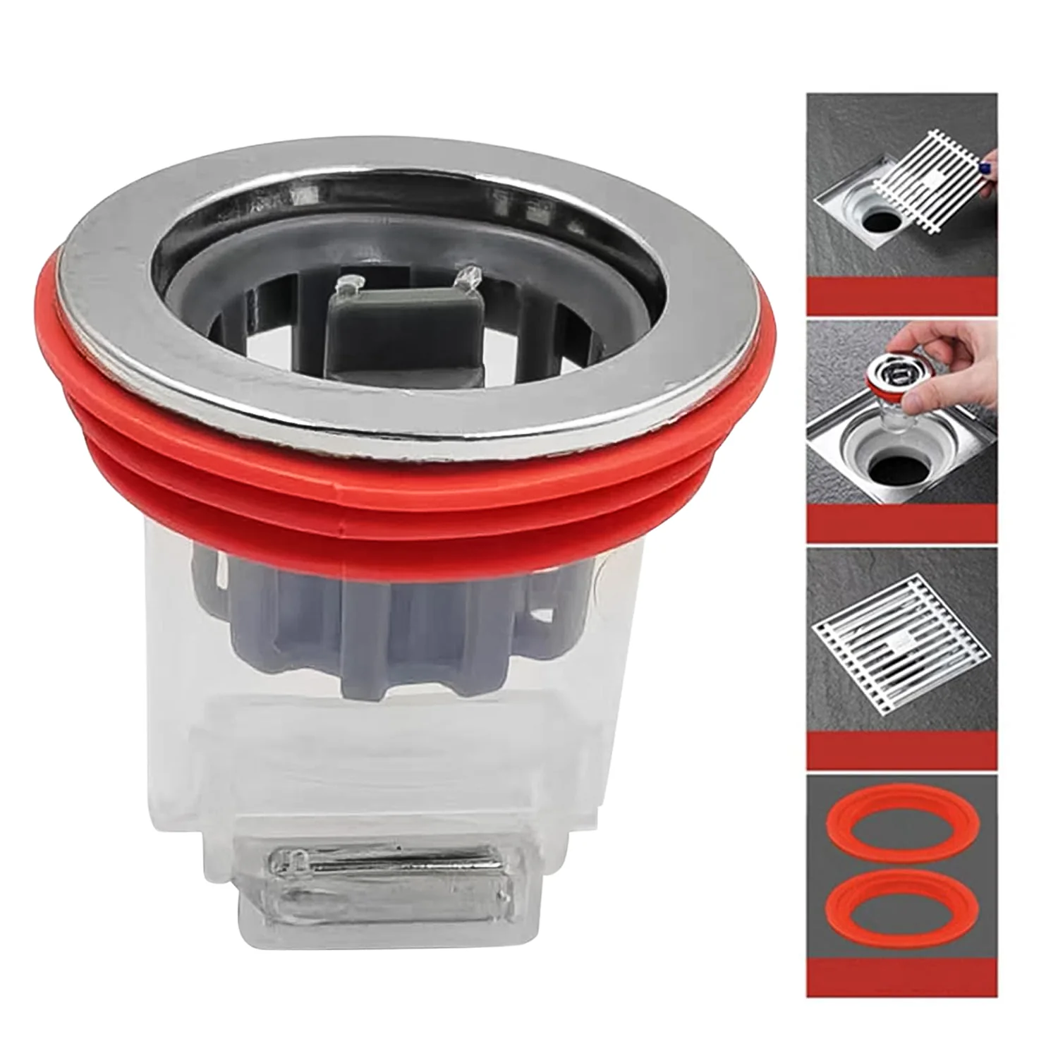 Plastic Odour Proof Floor Drain Sink Drain for Toilet Bathroom Kitchen (1 Pc) - Image 3