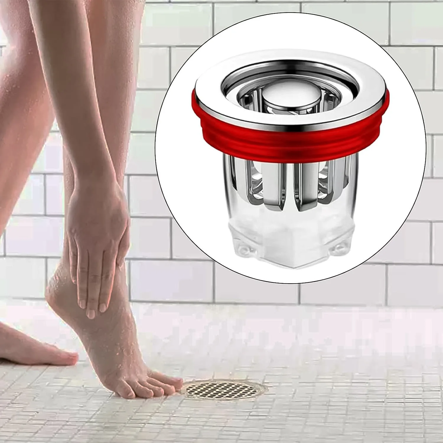 Plastic Odour Proof Floor Drain Sink Drain for Toilet Bathroom Kitchen (1 Pc) - Image 5
