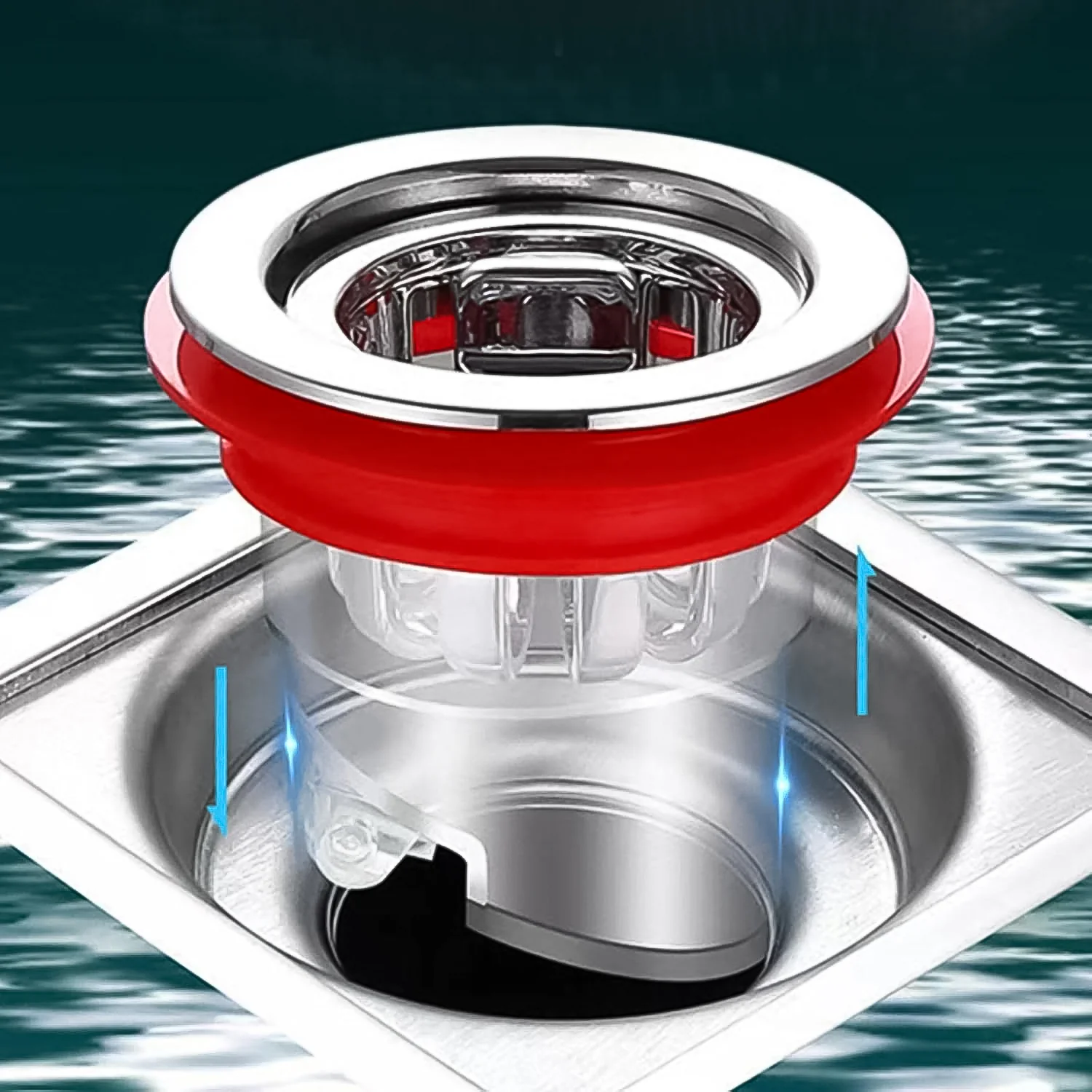 Plastic Odour Proof Floor Drain Sink Drain for Toilet Bathroom Kitchen (1 Pc) - Image 7