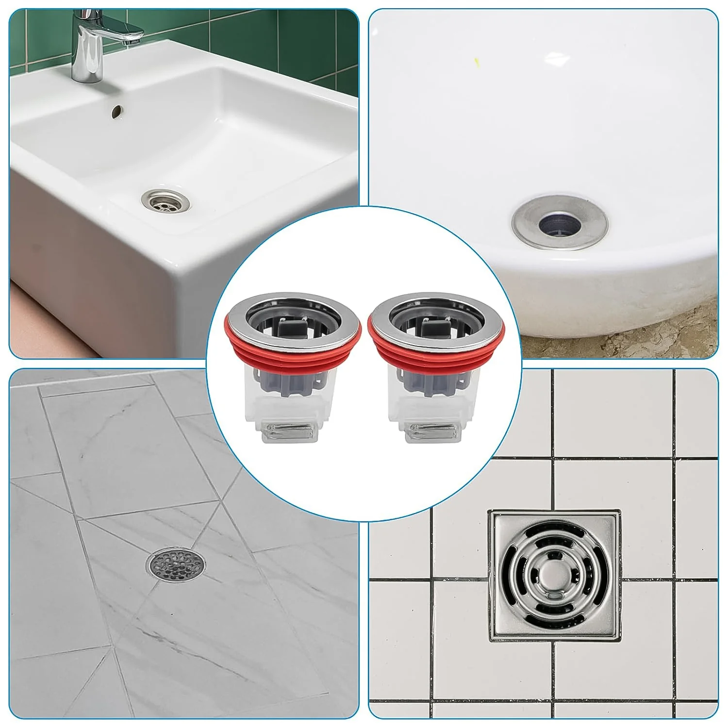 Plastic Odour Proof Floor Drain Sink Drain for Toilet Bathroom Kitchen (1 Pc) - Image 8