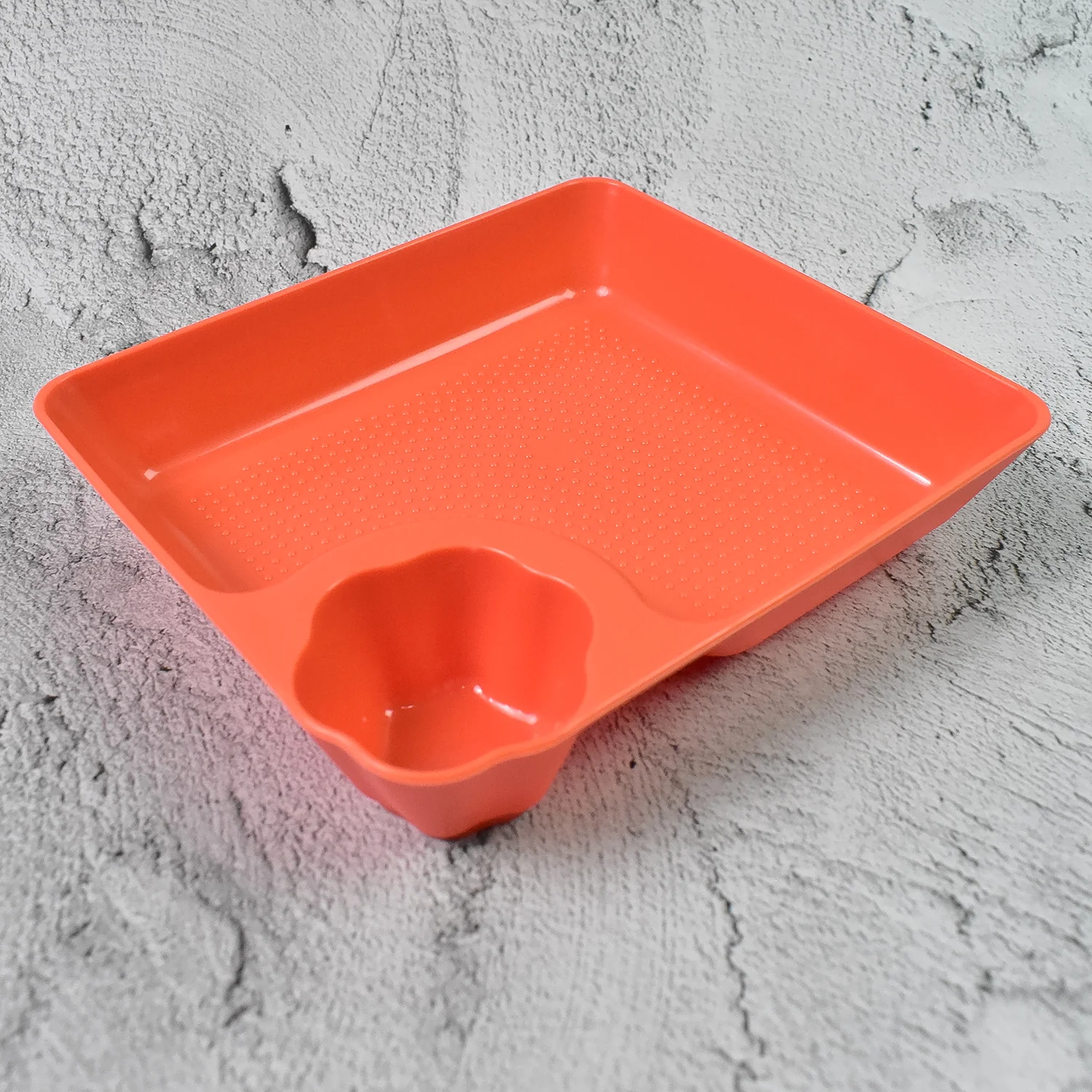 Plastic Plates with Dipping Saucer & Round Dip Part (1 Pc / 18×16 Cm / 1 Pc) - Image 5