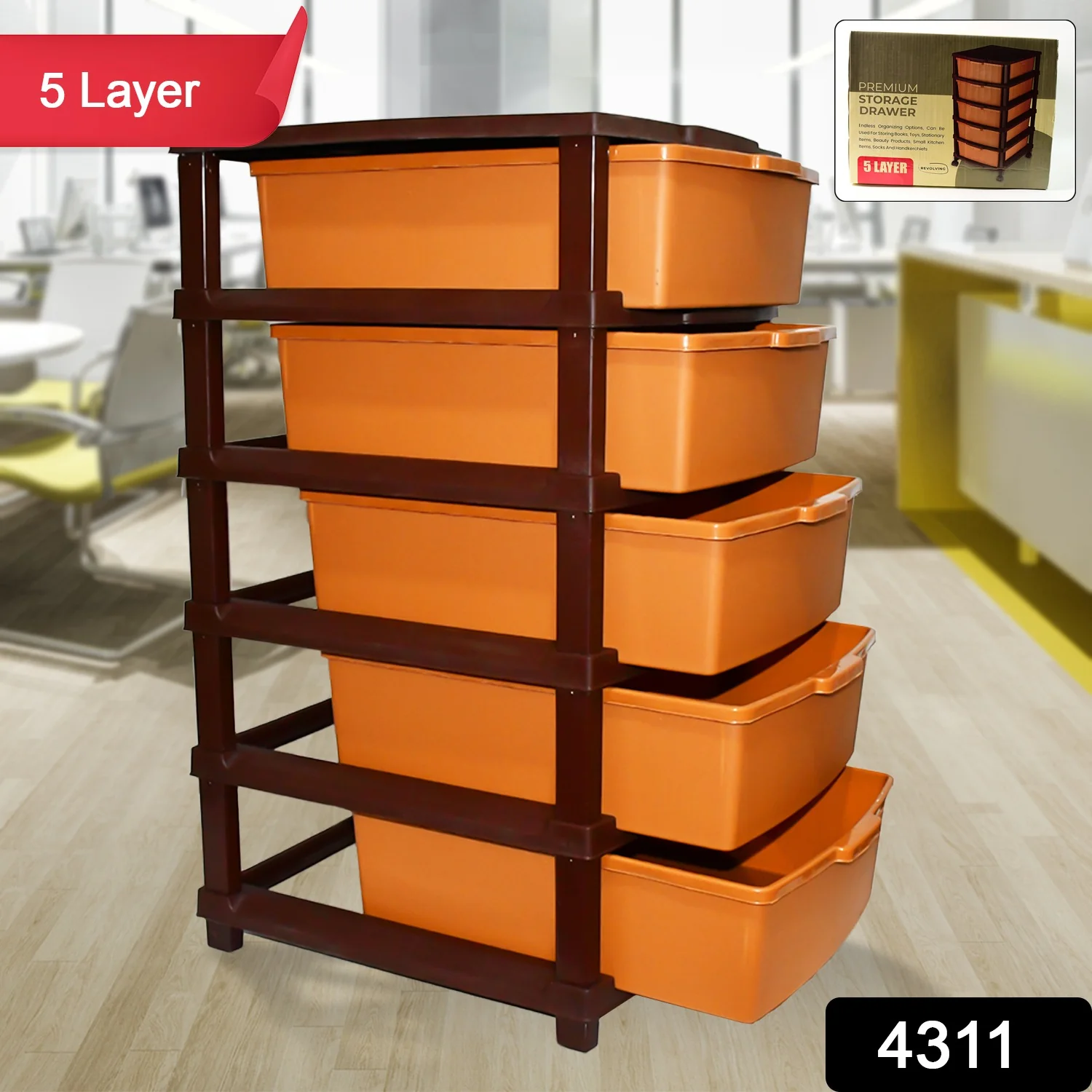 Plastic Premium Home Storage & Organization (5 Layer / 1 Pc) - Image 2