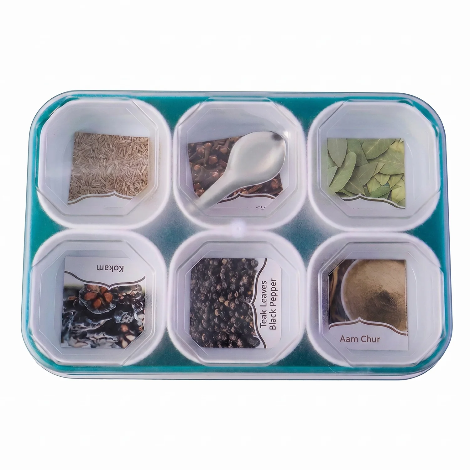 Plastic Real Masala Masti Box with 6 Compartments for Spice Storage - Image 5