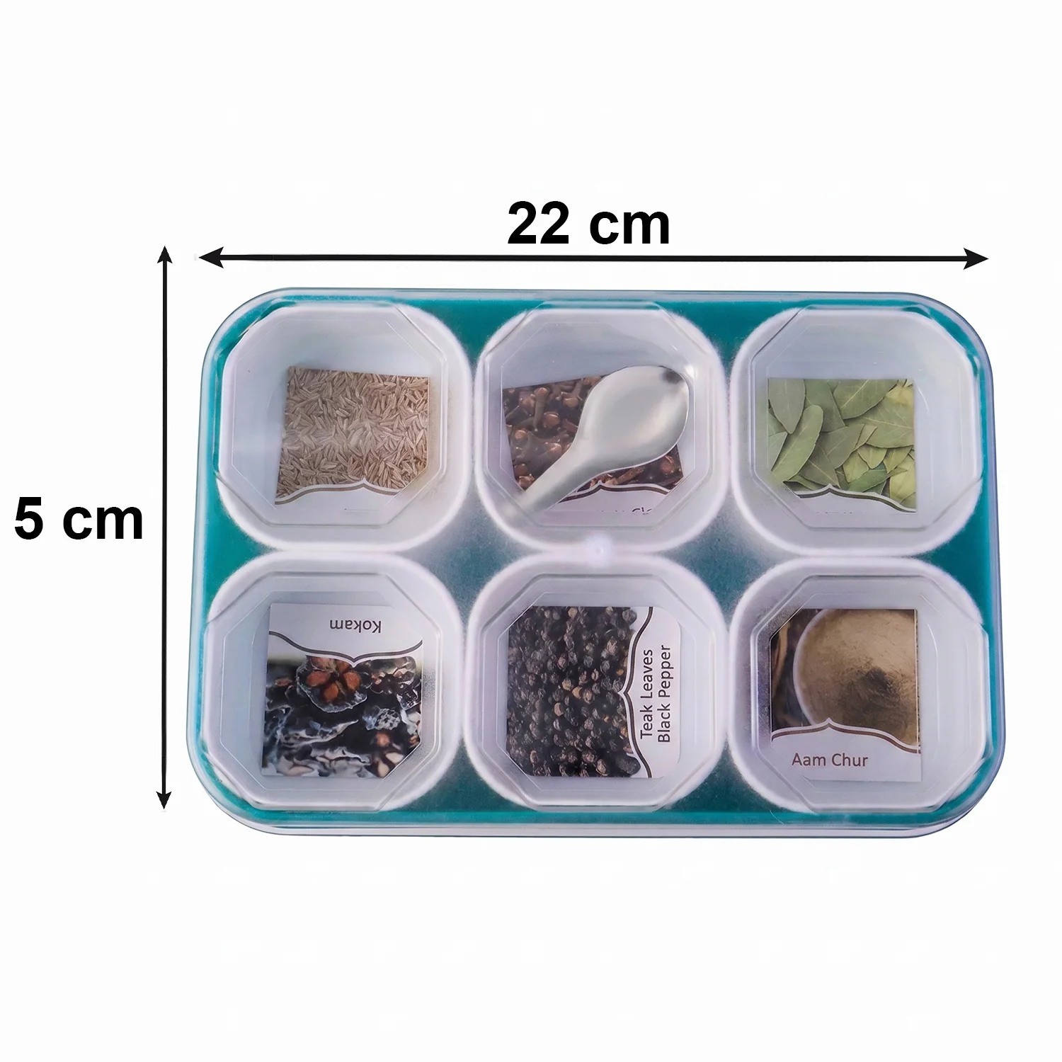 Plastic Real Masala Masti Box with 6 Compartments for Spice Storage - Image 6