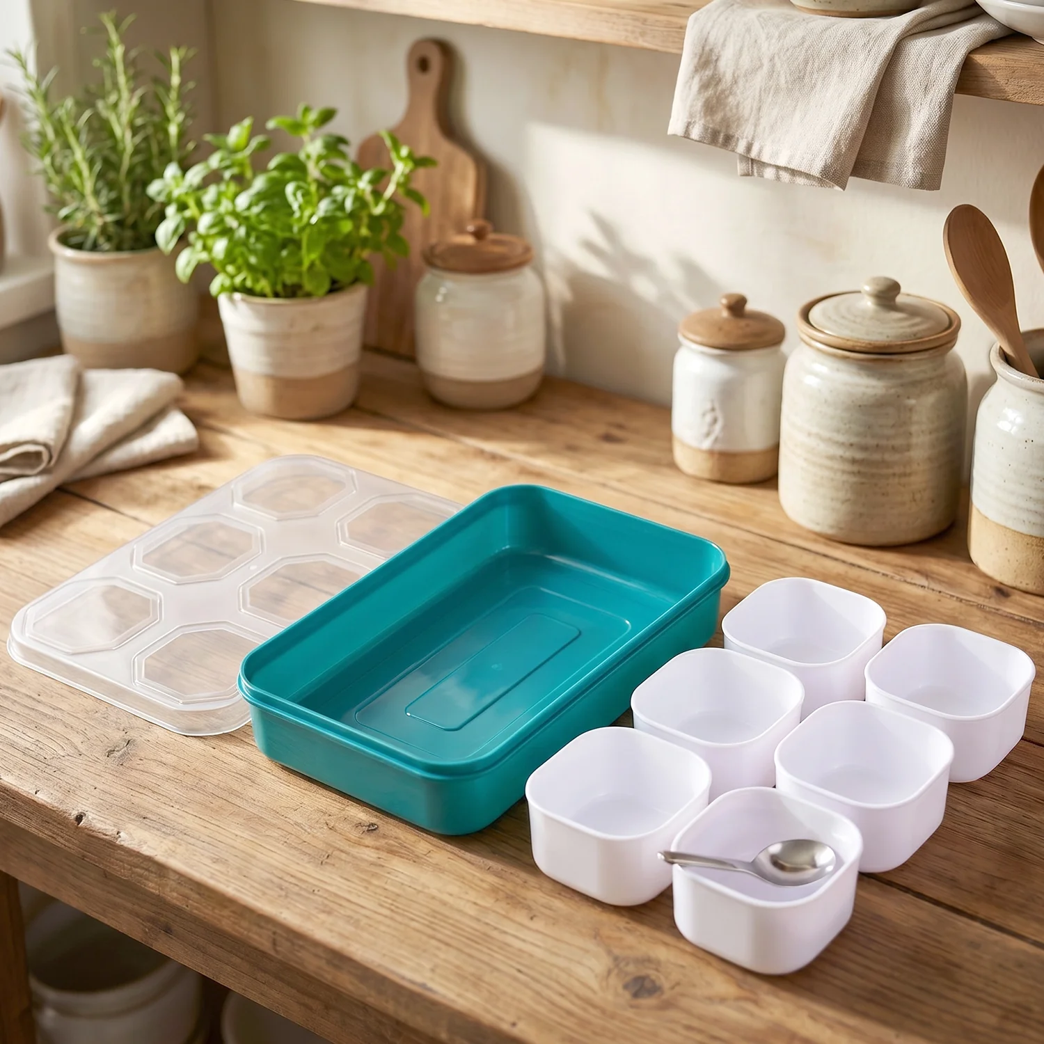 Plastic Real Masala Masti Box with 6 Compartments for Spice Storage - Image 7