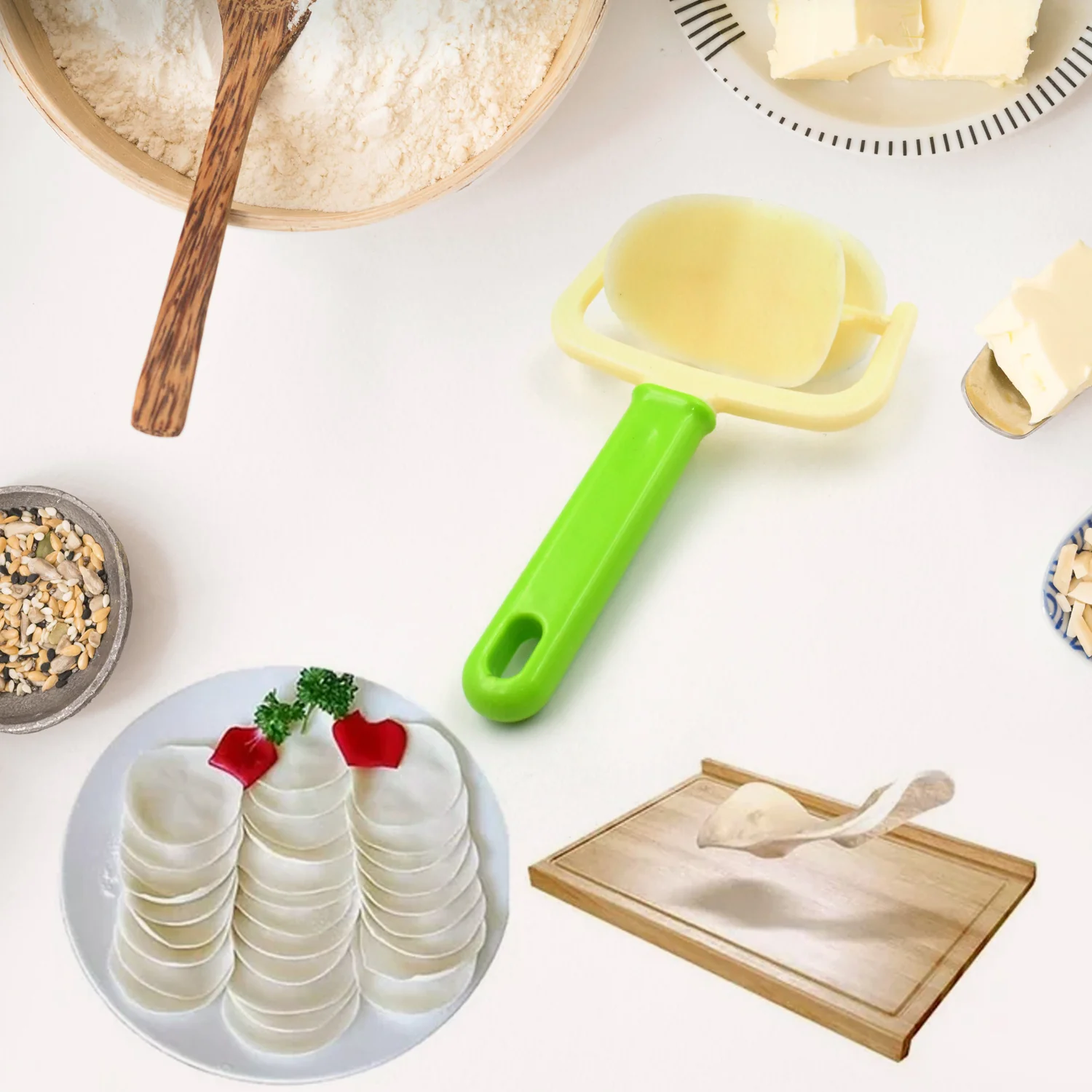 Multipurpose Dough Cutter Roller Tool for Baking & Puri Making (1pc) - Image 3