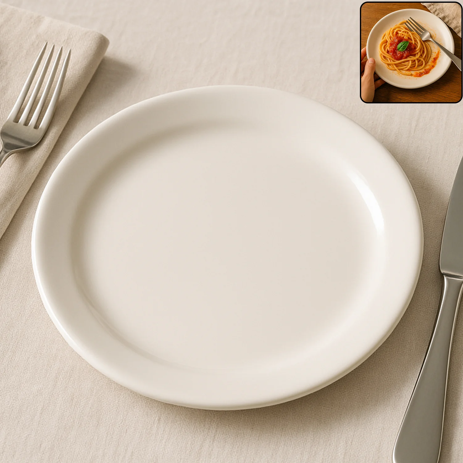 Plastic Round Dinner / Serving Plate – 23 cm (1 Pc) - Image 7