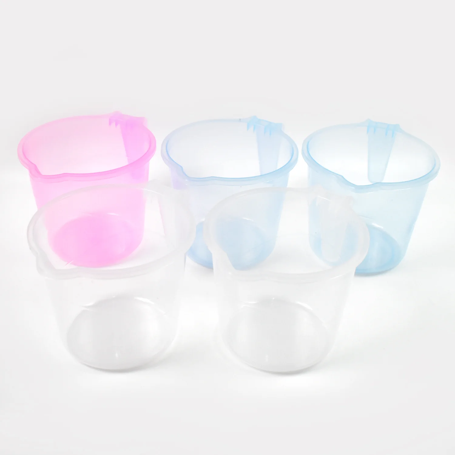 Plastic Round Transparent Bath Water Mug (5 pc / Mix colour / 1200 ML) - Image 5