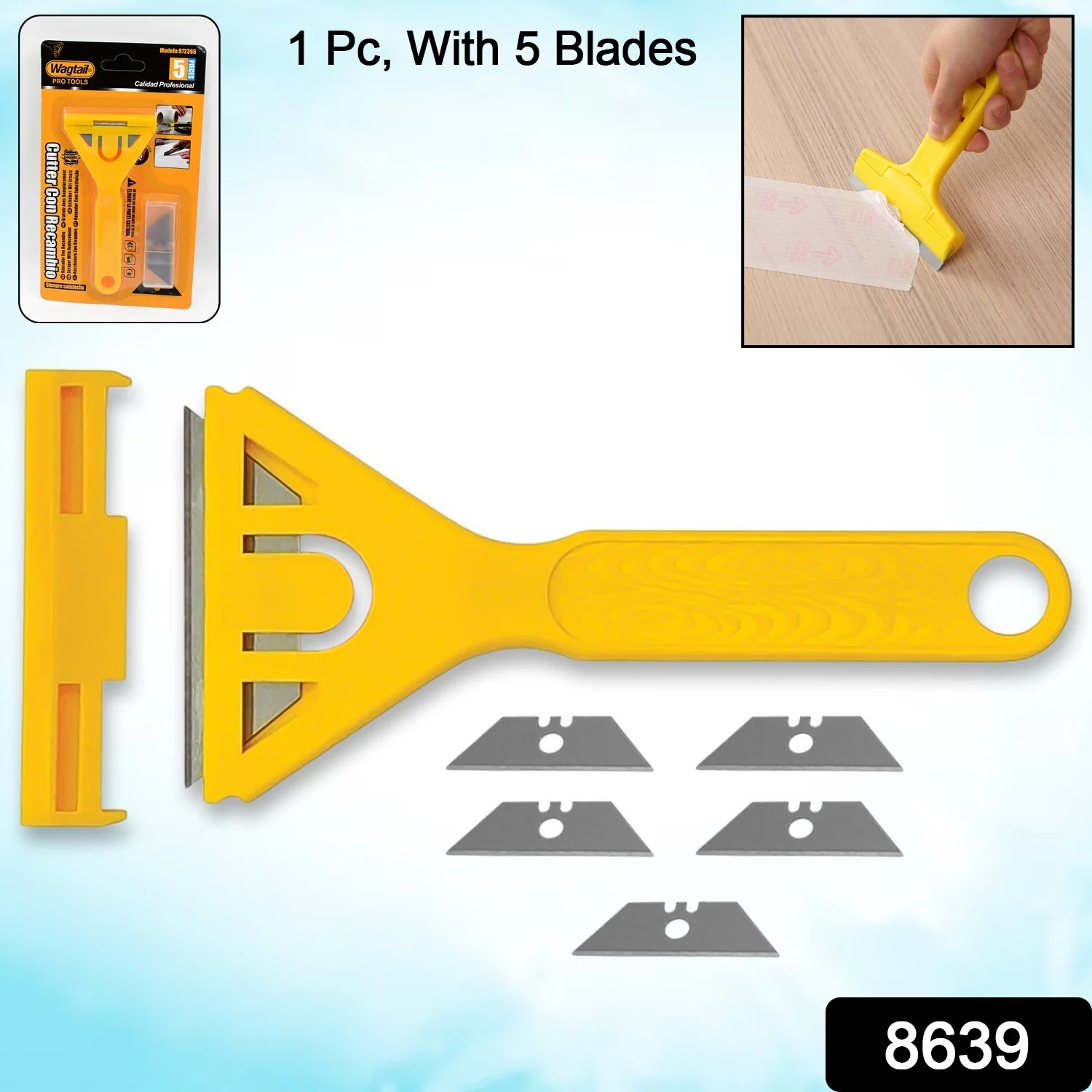 Plastic Scraper Cutter With 5 Blades - Image 2