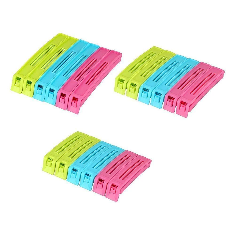 Plastic Snack Bag Clip Sealer Set (18 Pcs, Multicolour) - Image 7