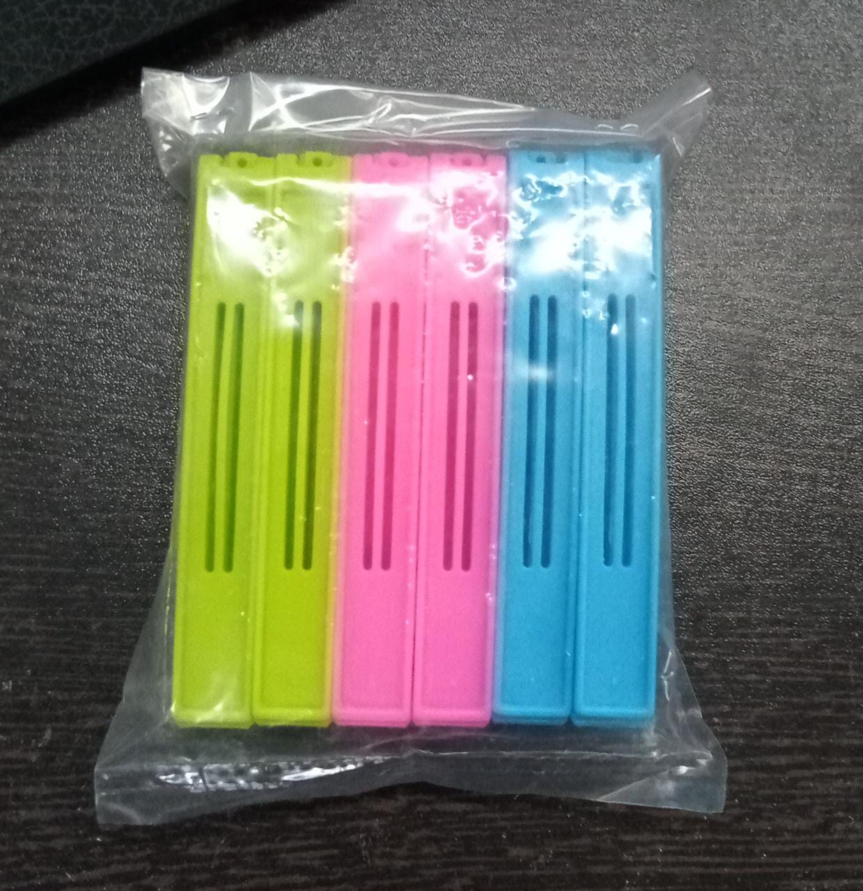 Plastic Snack Bag Clip Sealer Set (18 Pcs, Multicolour) - Image 8