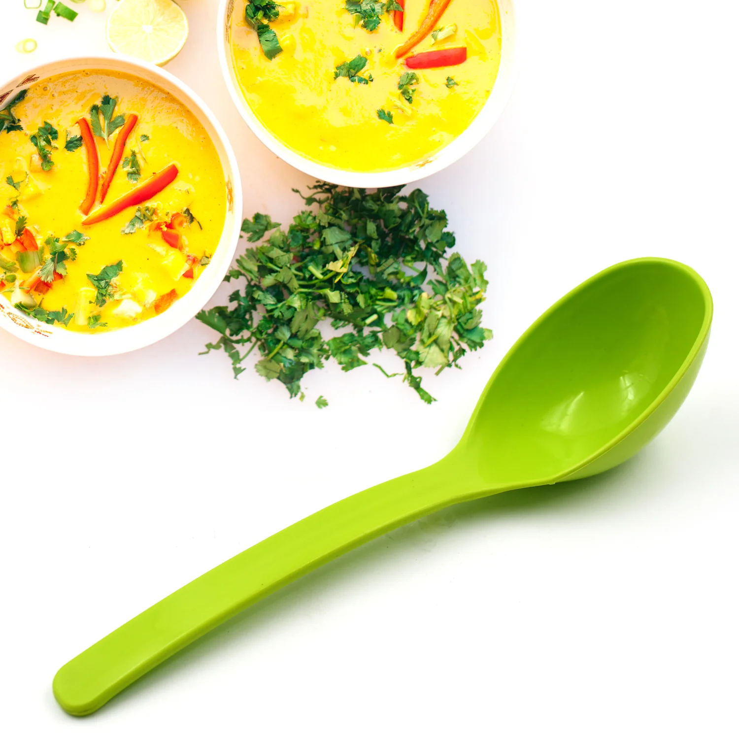 Plastic Kitchen Ladle for Frying, Curry & Serving Food (2 Pc Set) - Image 5