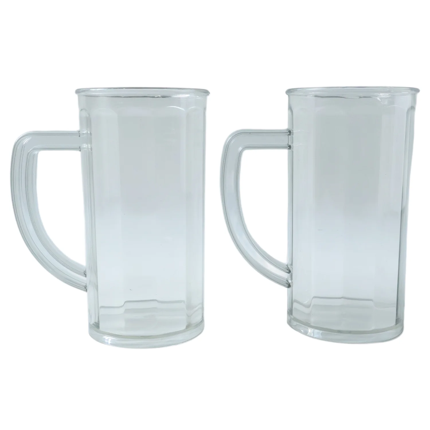 Prexo Plastic Shake Mug Glass with Handle (2 Pc Set, 400 ML Approx) - Image 4