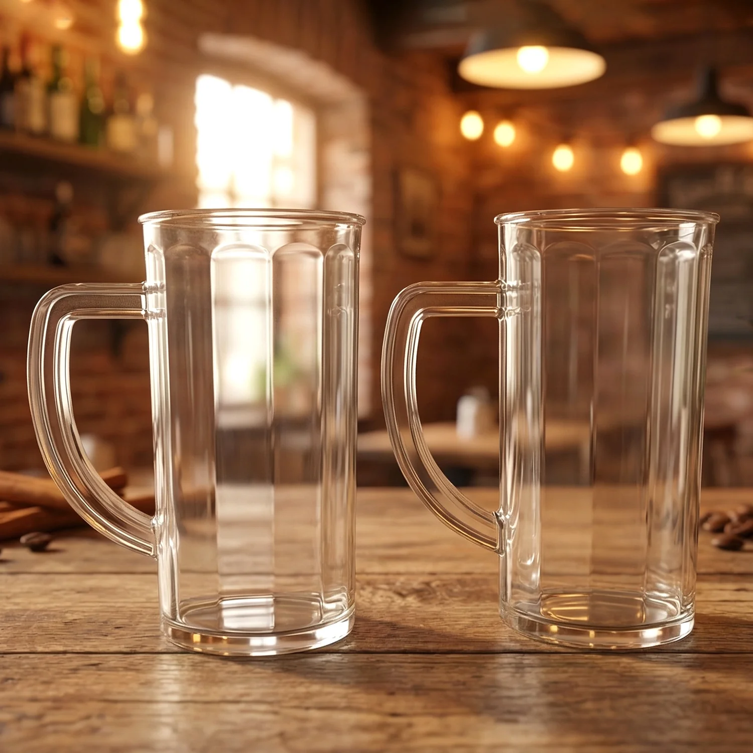 Prexo Plastic Shake Mug Glass with Handle (2 Pc Set, 400 ML Approx) - Image 6