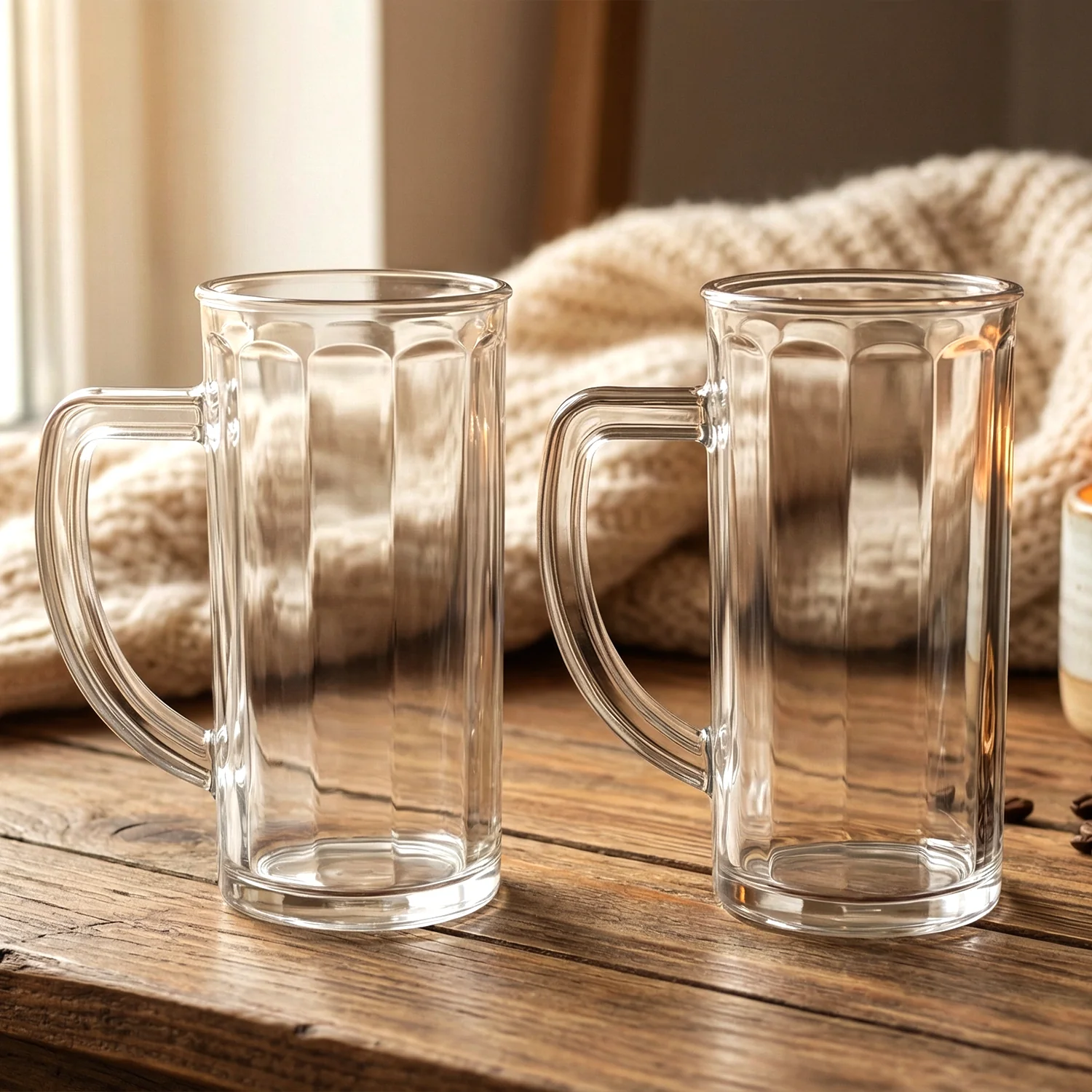 Prexo Plastic Shake Mug Glass with Handle (2 Pc Set, 400 ML Approx) - Image 7