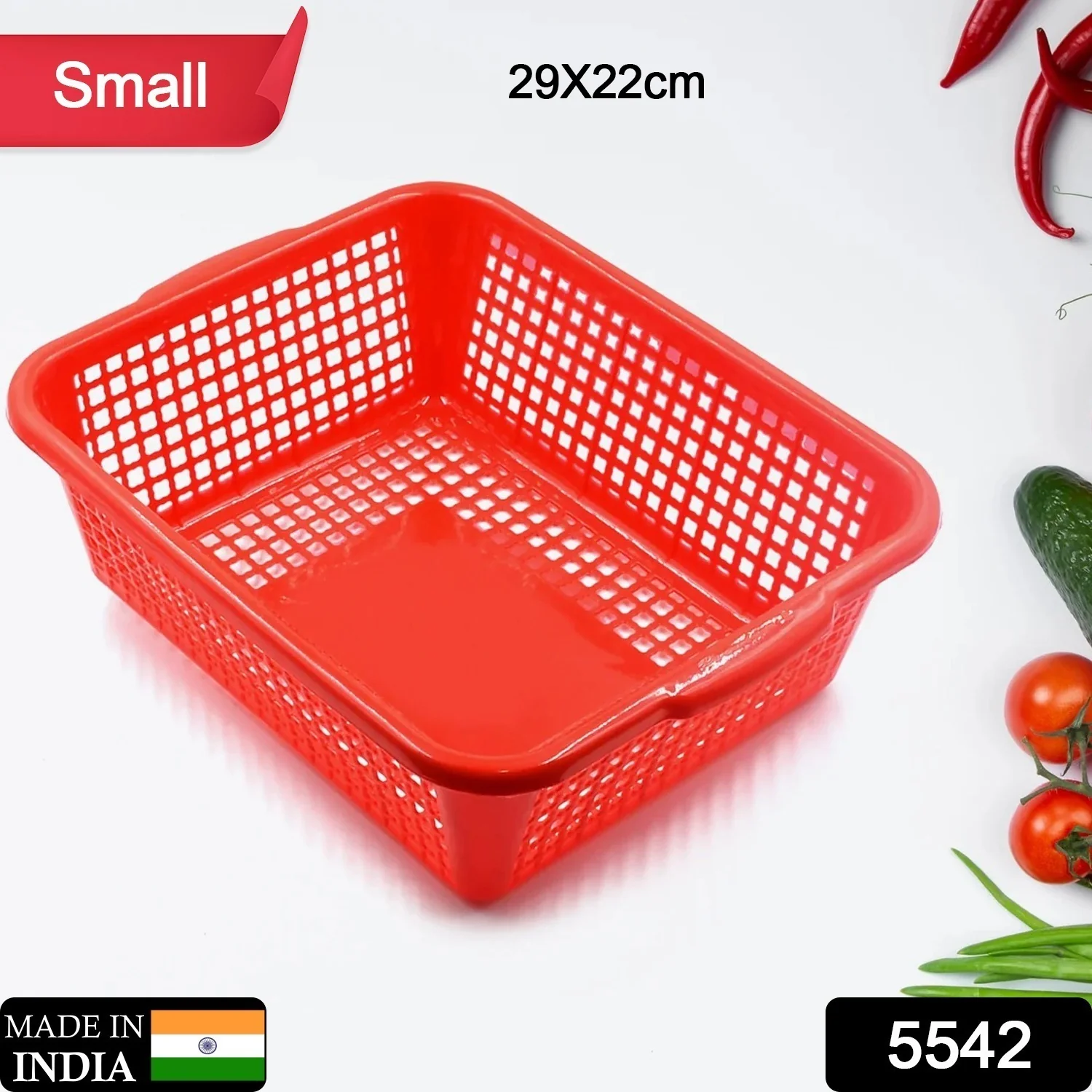 Plastic 1 Pc Kitchen Small Size Dish Rack Drainer Vegetables and Fruits (29x22CM) - Image 2