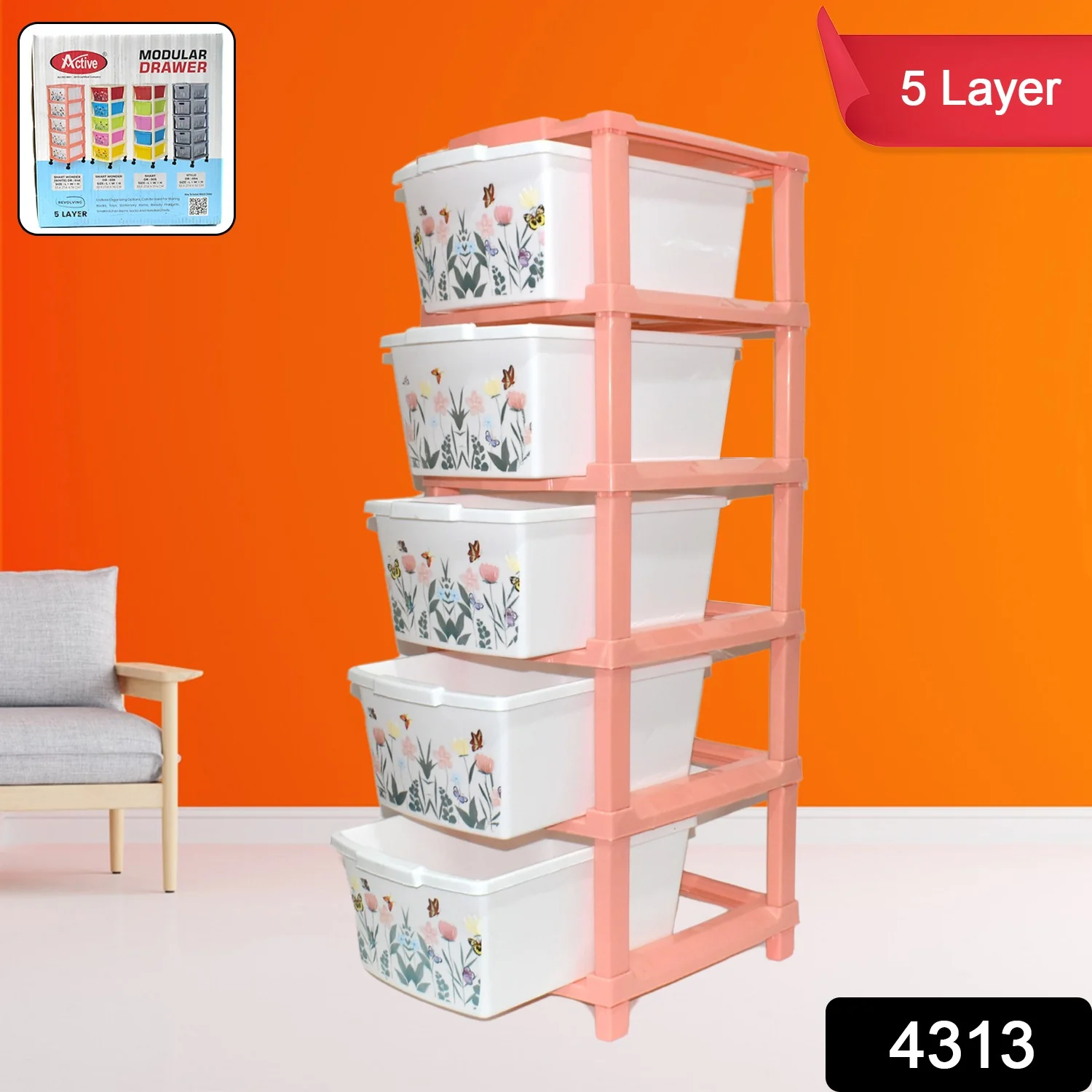 Plastic Smart Wonder Drawer Home Storage & Organization (5 Layer / 1 Pc) - Image 2